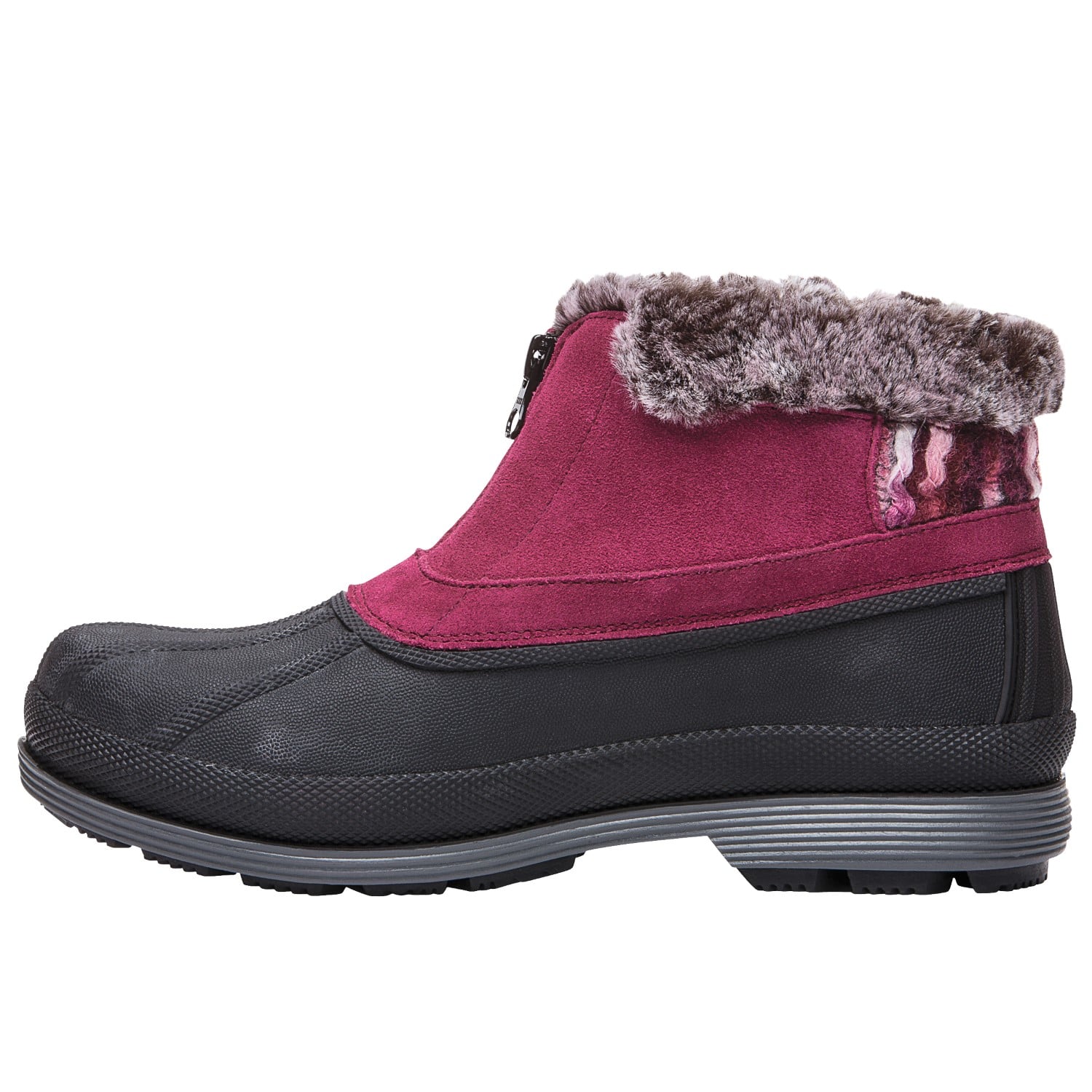 Propet Lumi Ankle Zip Womens Boots - Berry - instep view