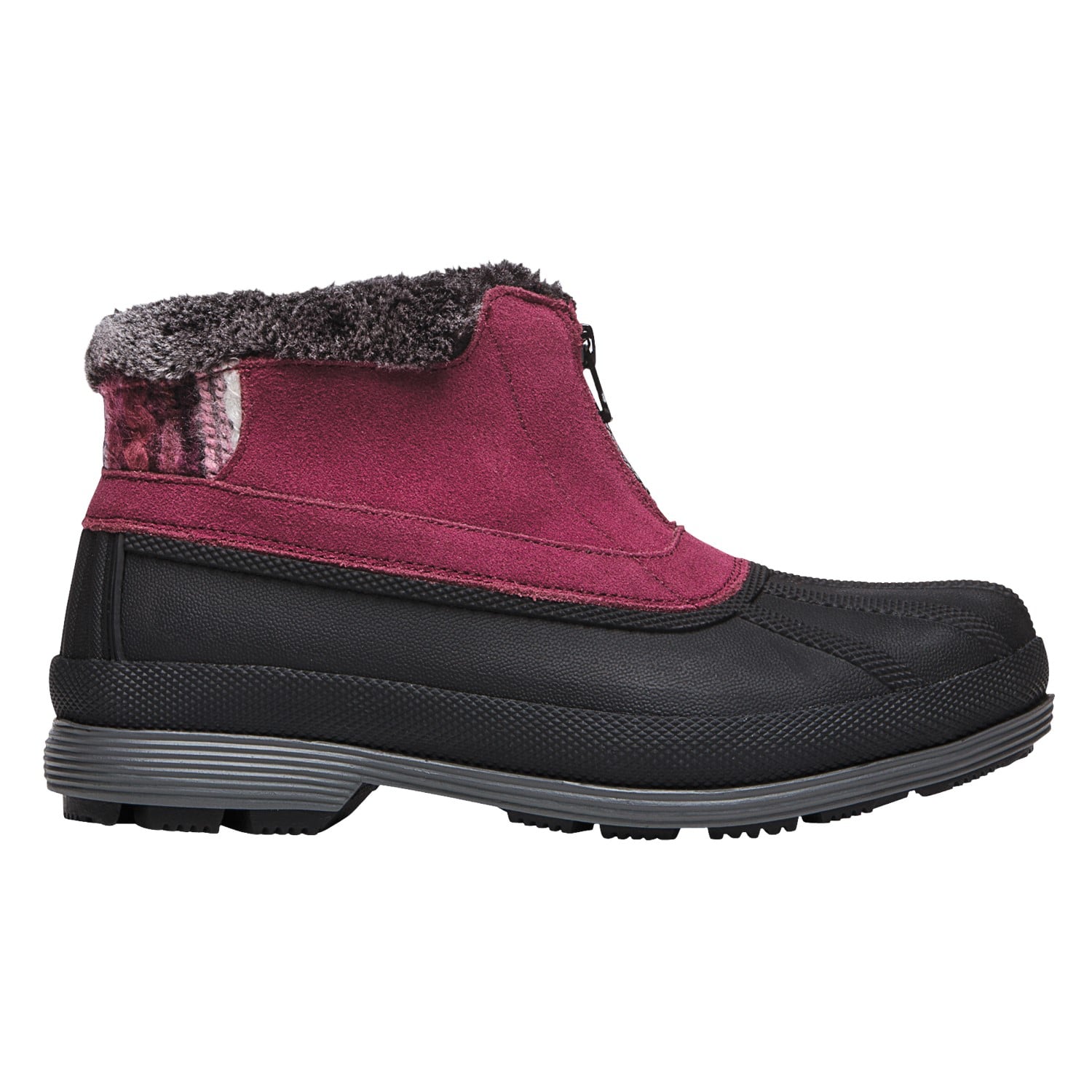 Propet Lumi Ankle Zip Womens Boots - Berry - out-step view