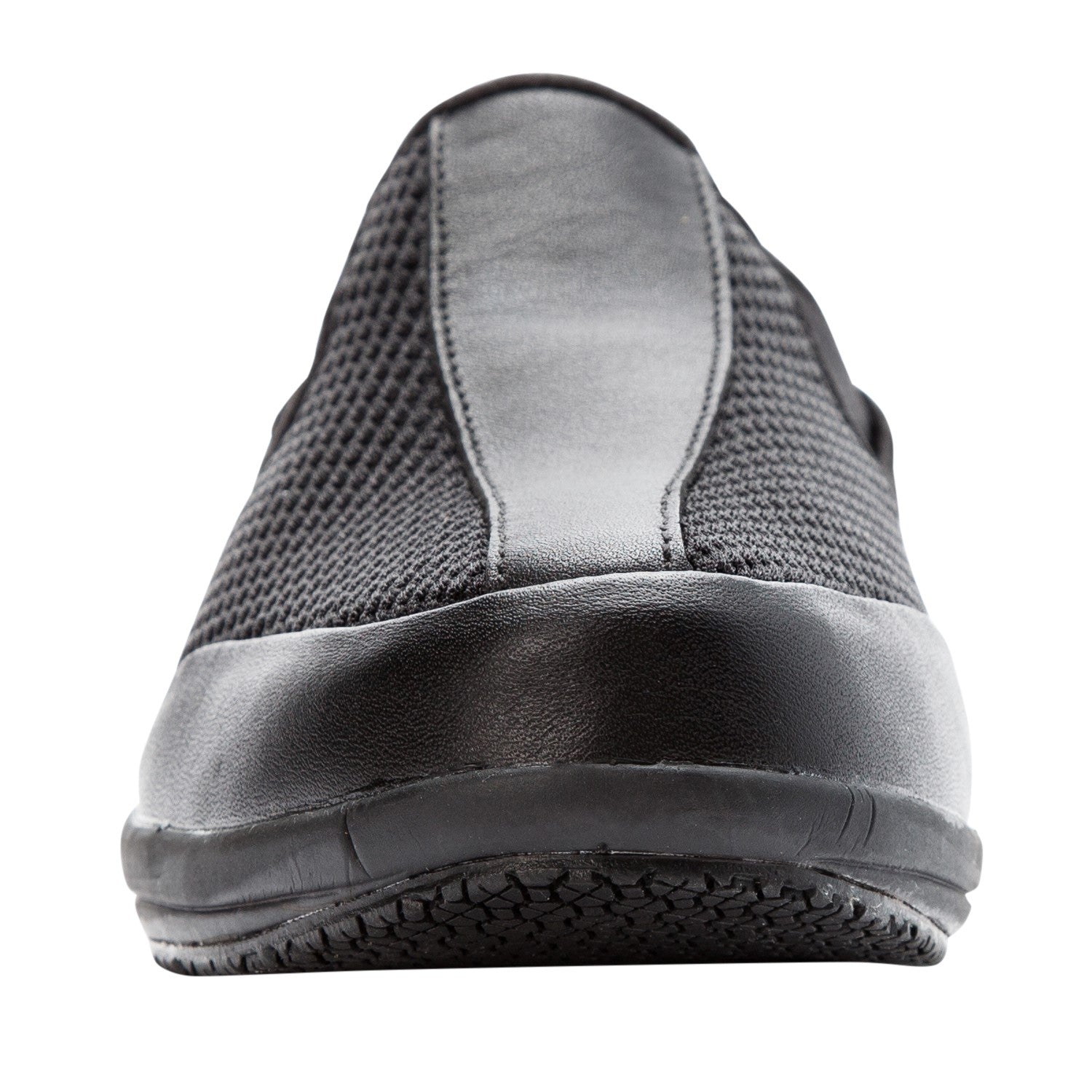 Propet Washable Walker Slide  Womens Slip Resistant - Black Mesh - front view