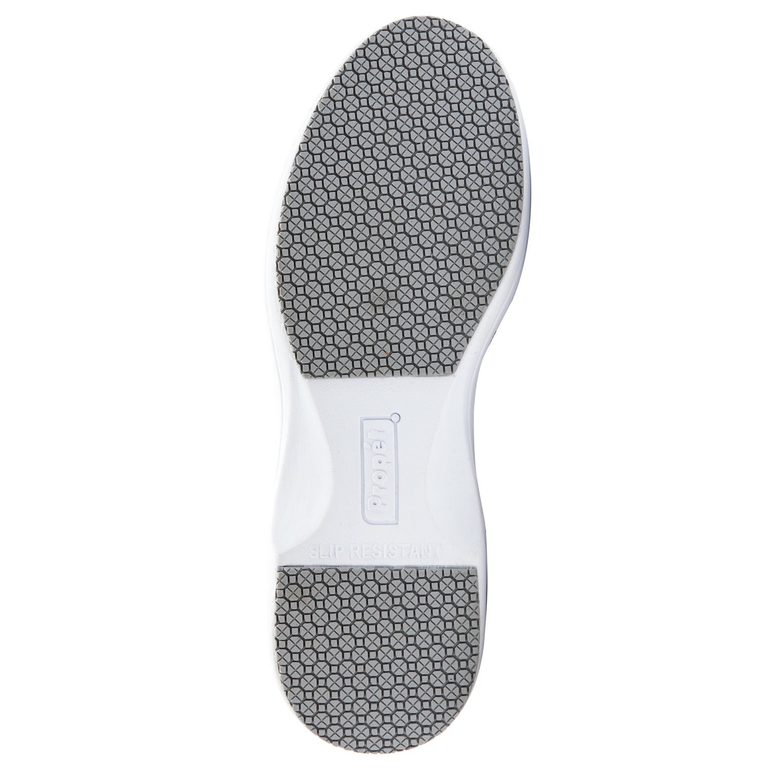 Propet Washable Walker Slide  Womens Slip Resistant - Silver Mesh - sole view