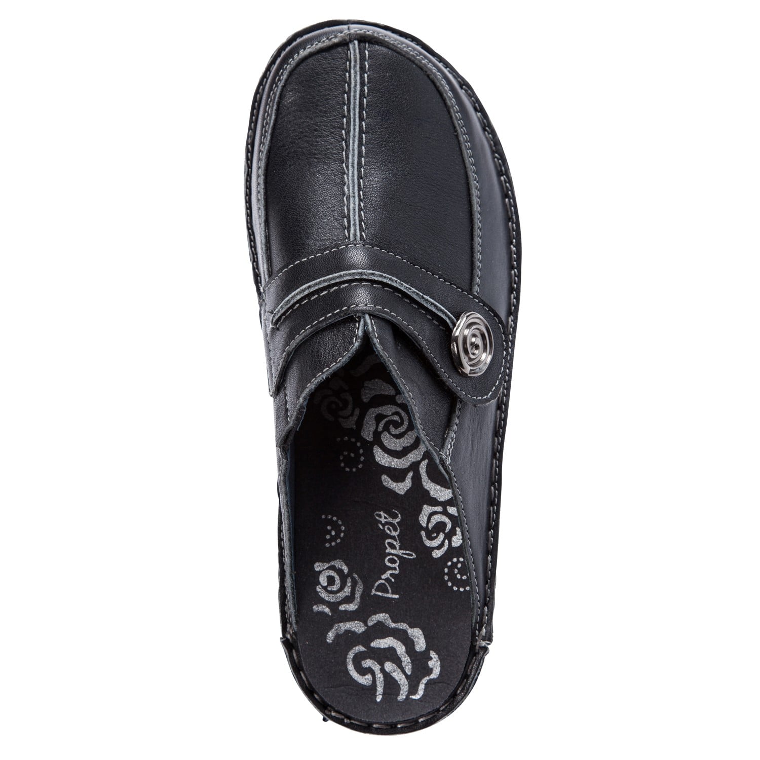 Propet Jana Womens Slip Resistant - Black - top view