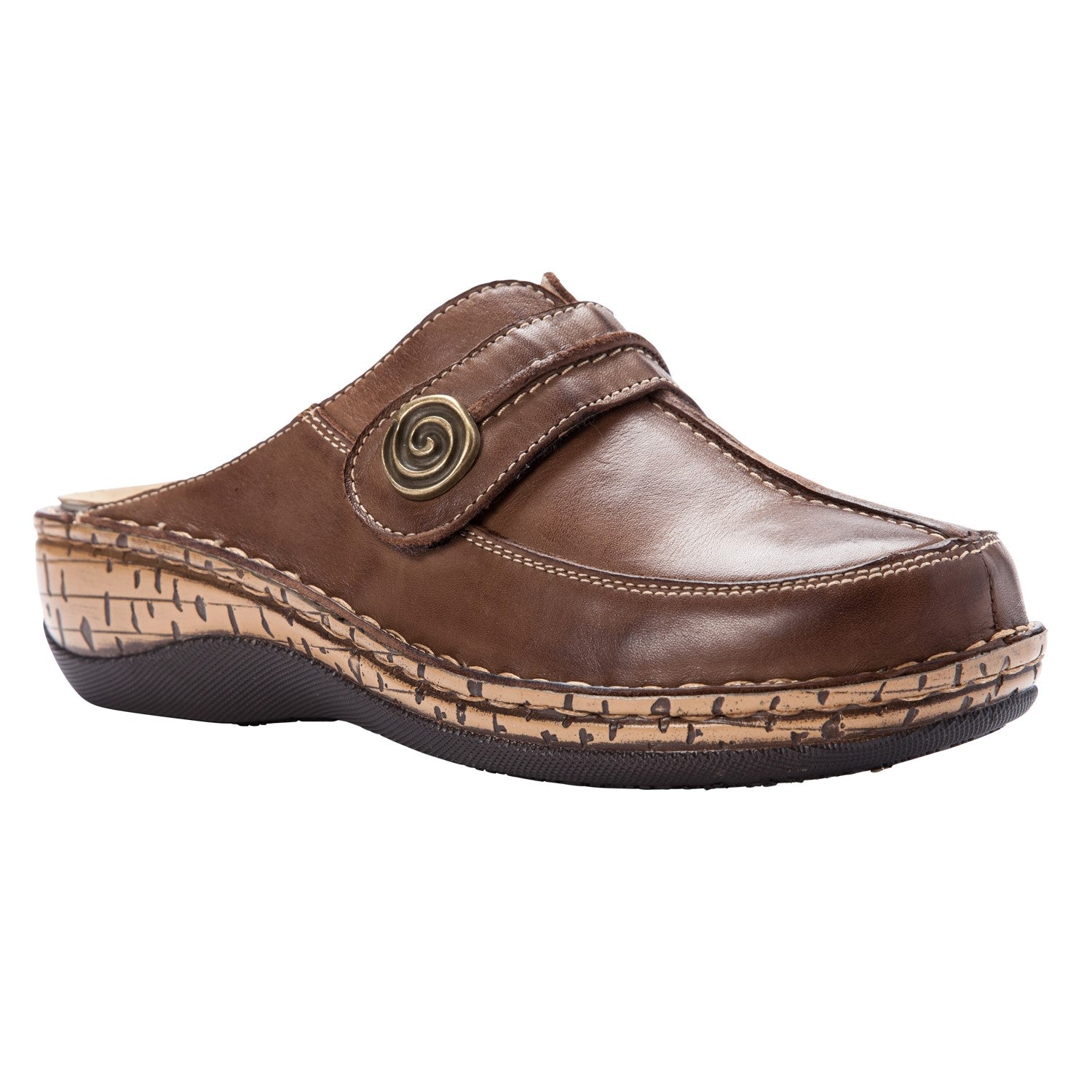Propet Jana Women's Slip Resistant Casual Clog in Brown