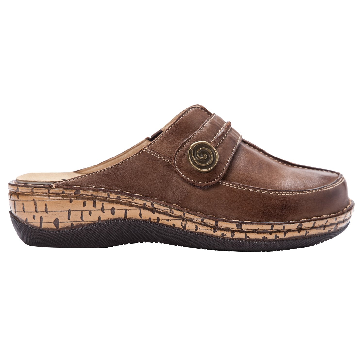 Propet Jana Womens Slip Resistant - Brown - out-step view