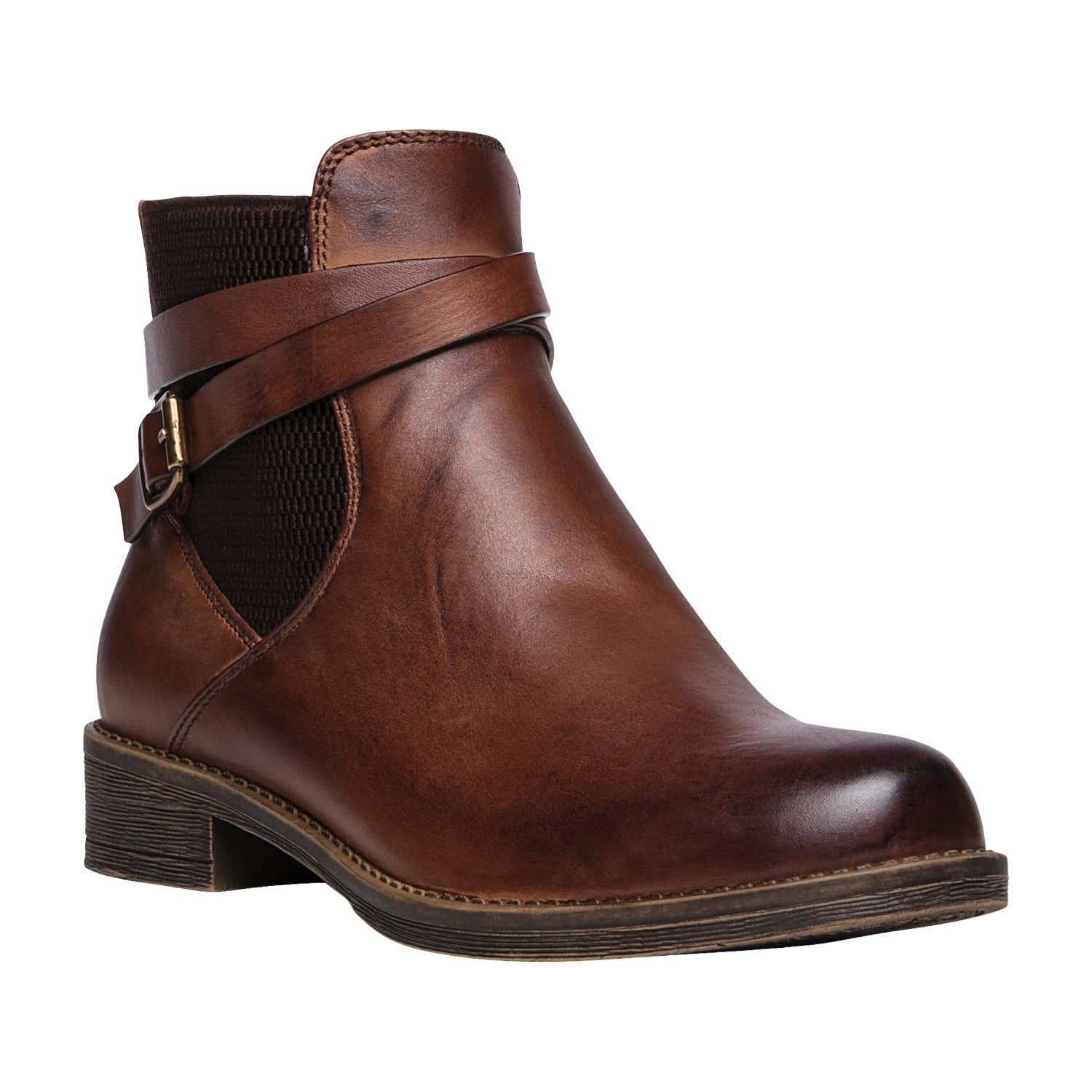 Propet Tatum - Women's Heeled Comfort Boots in Brown