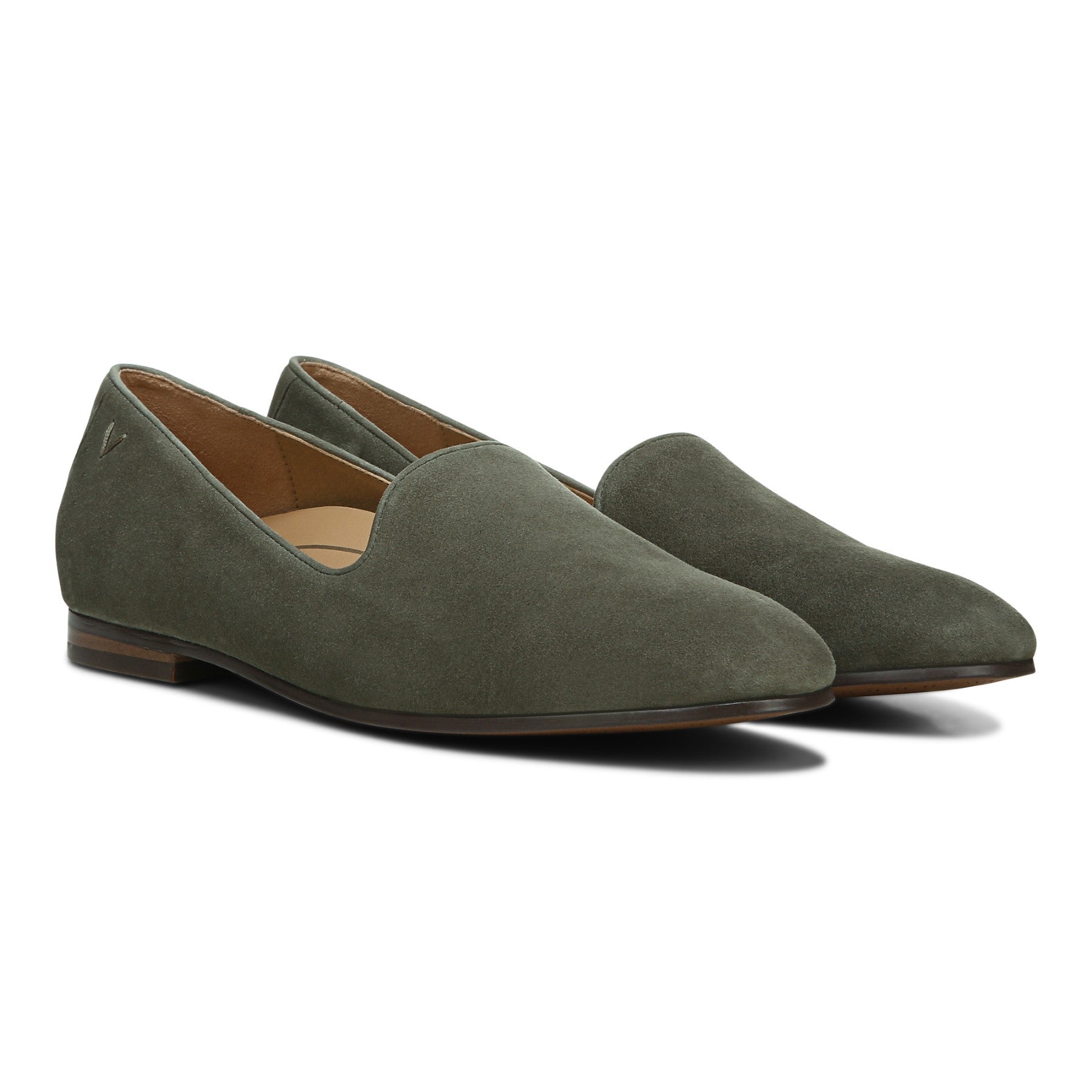 Vionic Willa Knit Women's Slip-On Casual Shoe - Olive Suede - Pair