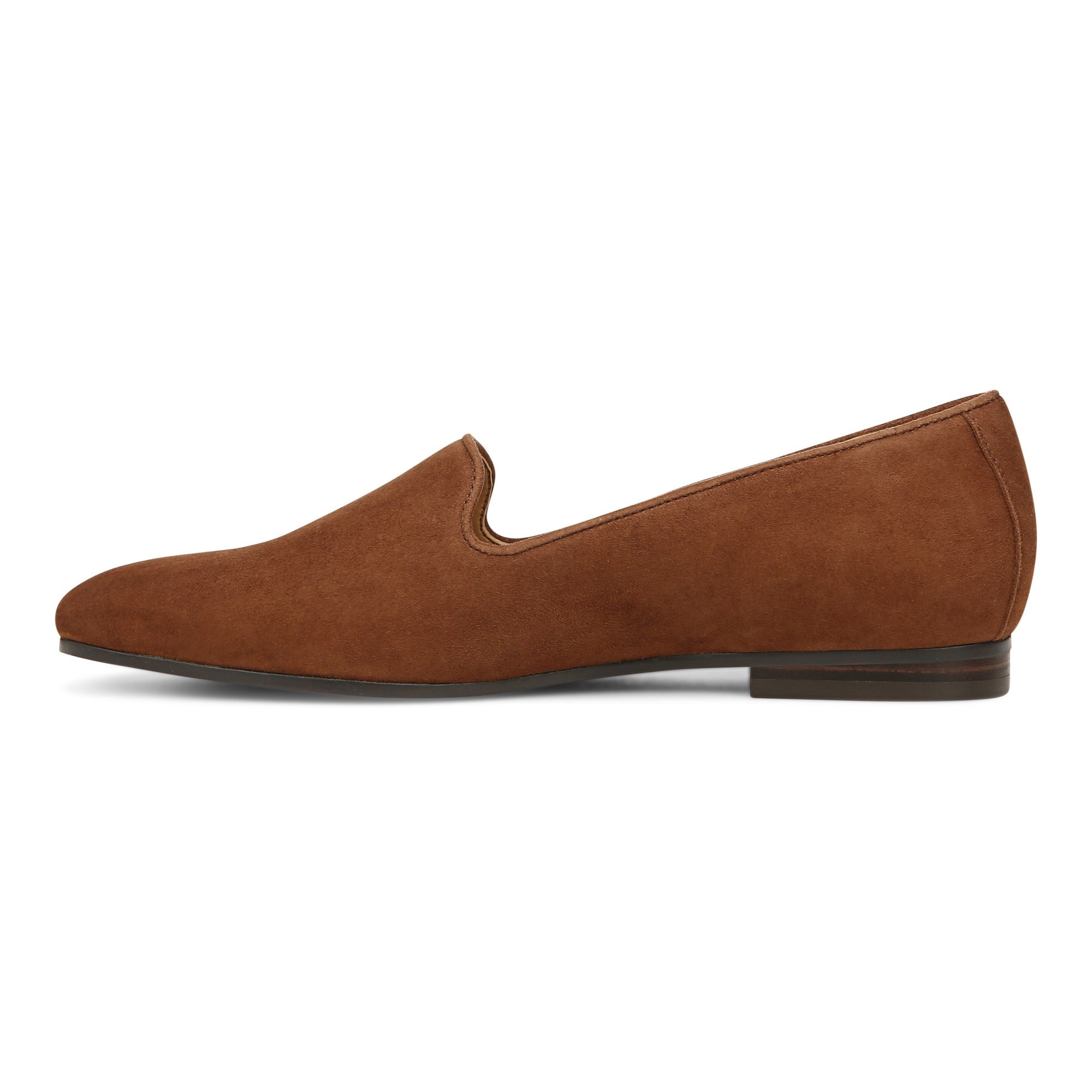 Vionic Willa Womens Sleek Leather Casual Slip On Moc - Monks Robe Suede - Left Side