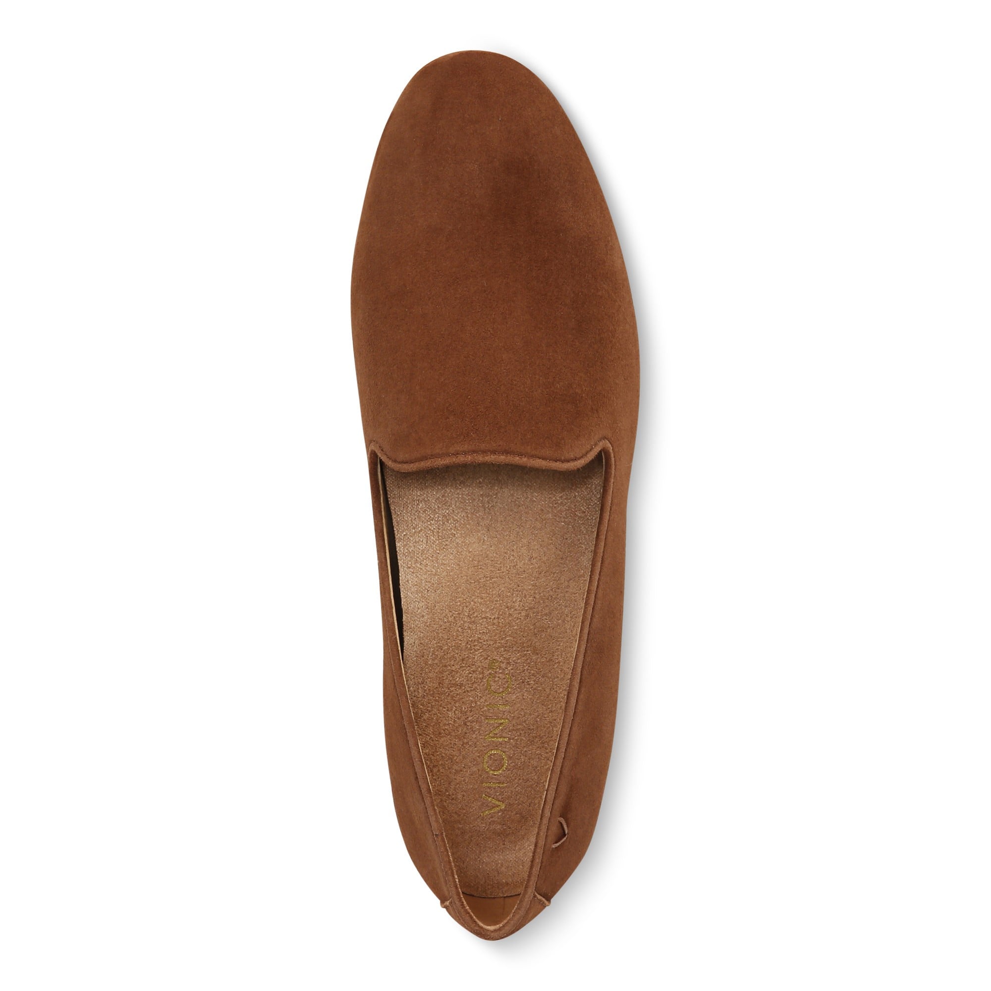 Vionic Willa Womens Sleek Leather Casual Slip On Moc - Monks Robe Suede - Top