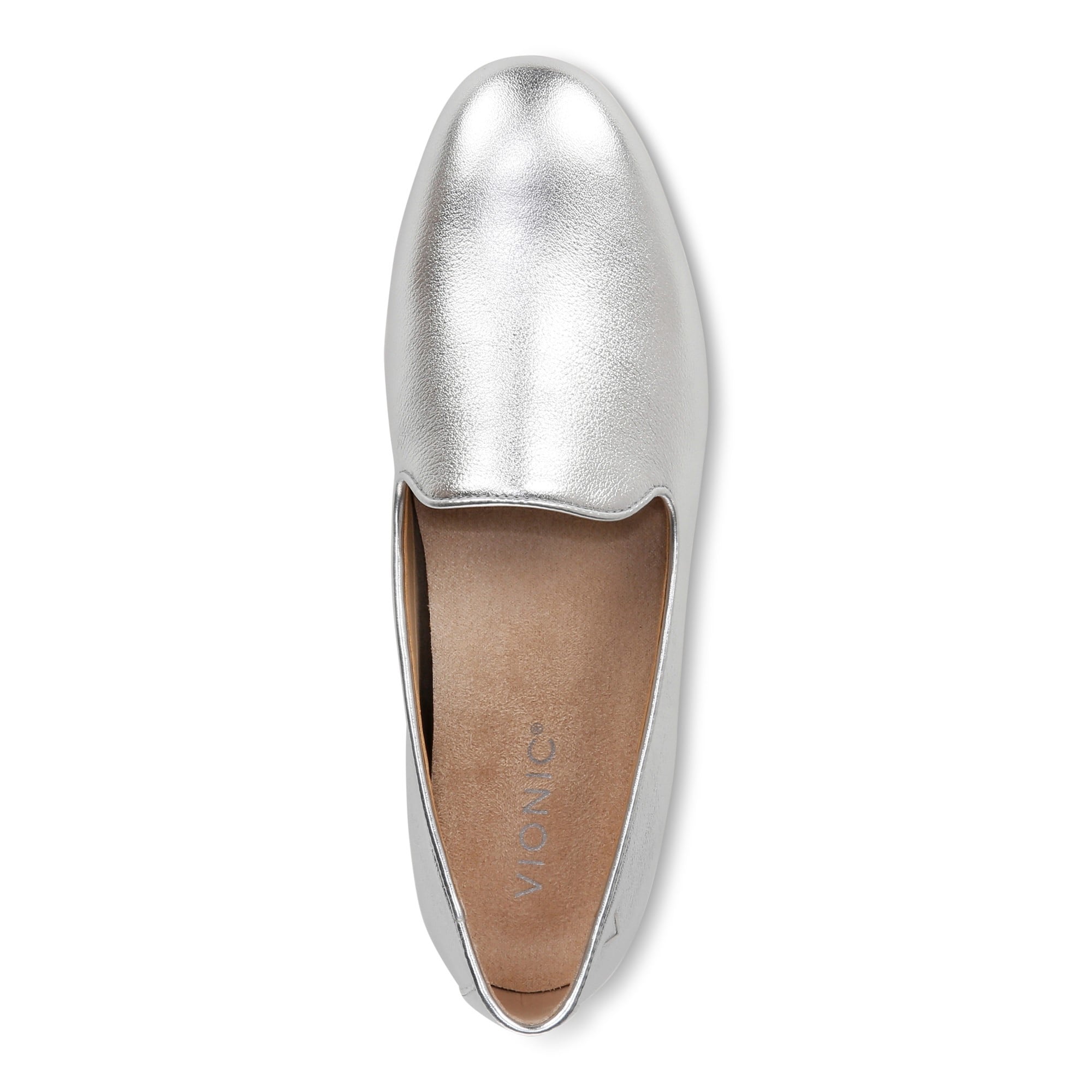 Vionic Willa II Women's Comfort Slip-on Flat - Silver - Top