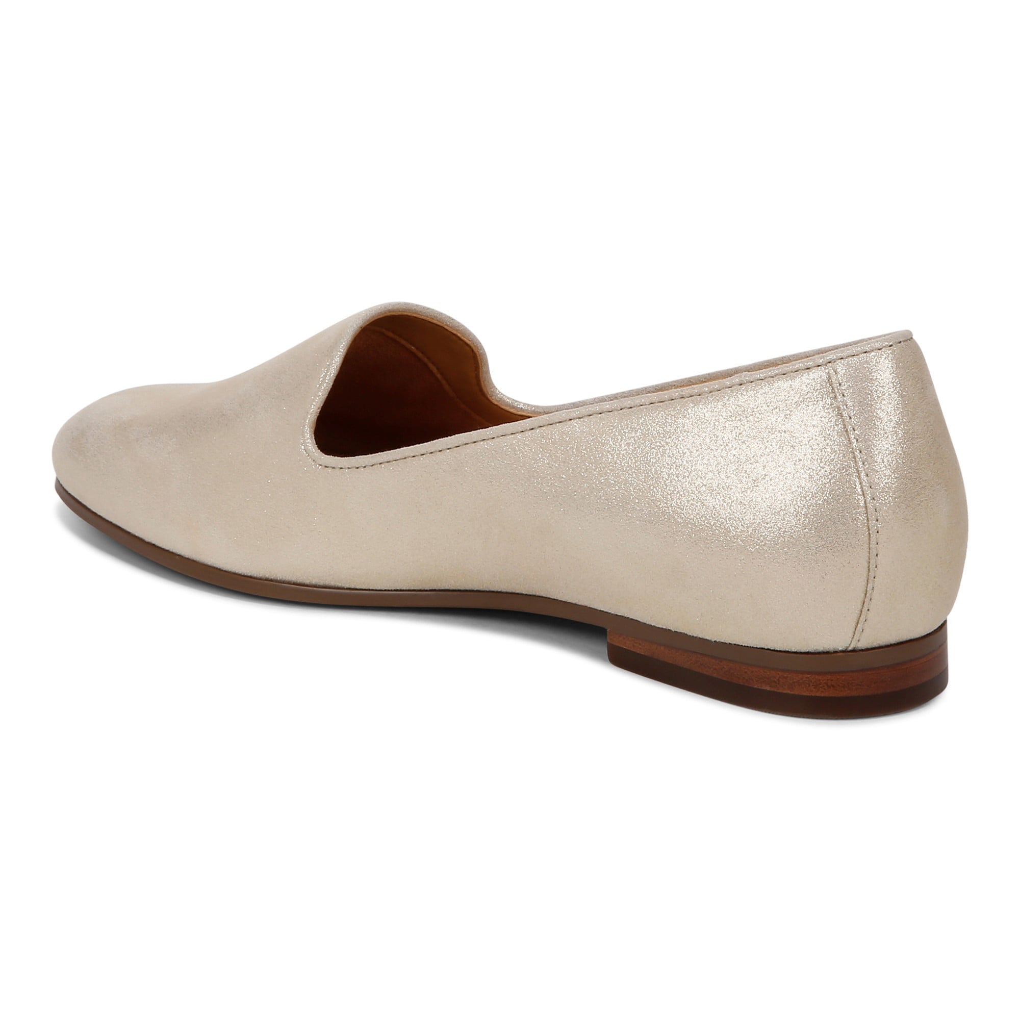 Vionic Willa II Women's Comfort Slip-on Flat - Gold - Back angle
