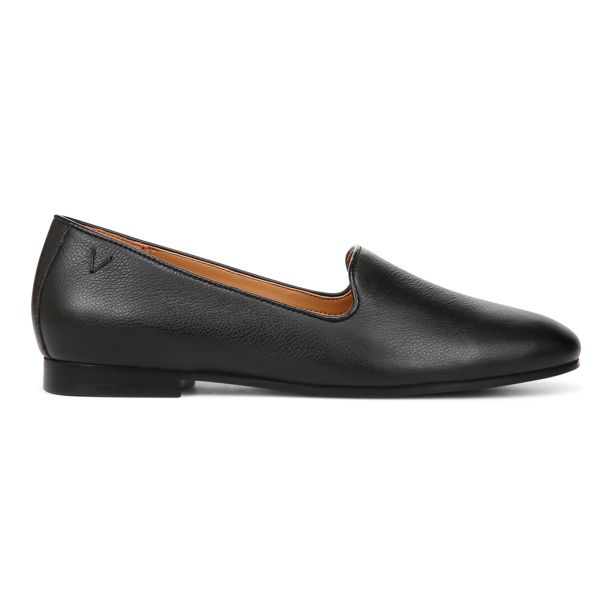 Vionic Willa II Women's Comfort Slip-on Flat - Black Leather - Right side