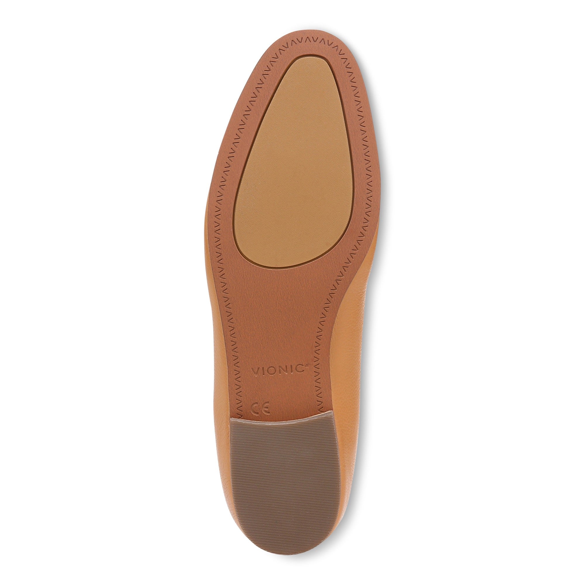 Vionic Willa II Women's Comfort Slip-on Flat - Camel - Bottom
