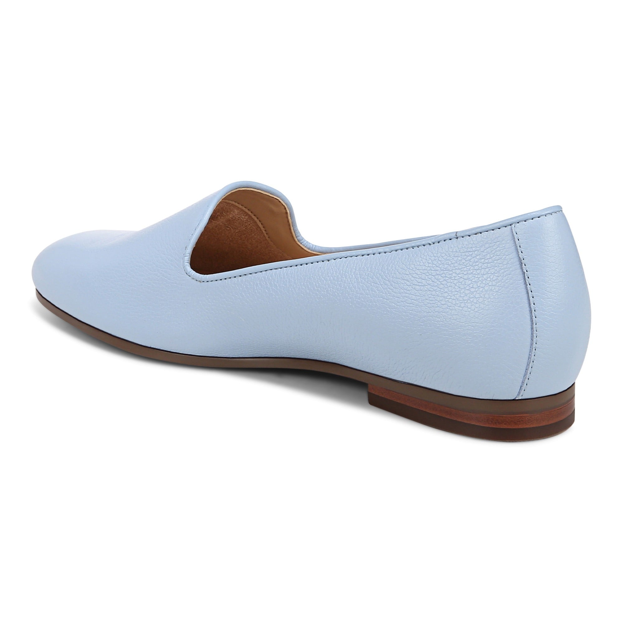 Vionic Willa II Women's Comfort Slip-on Flat - Skyway Blue - Back angle