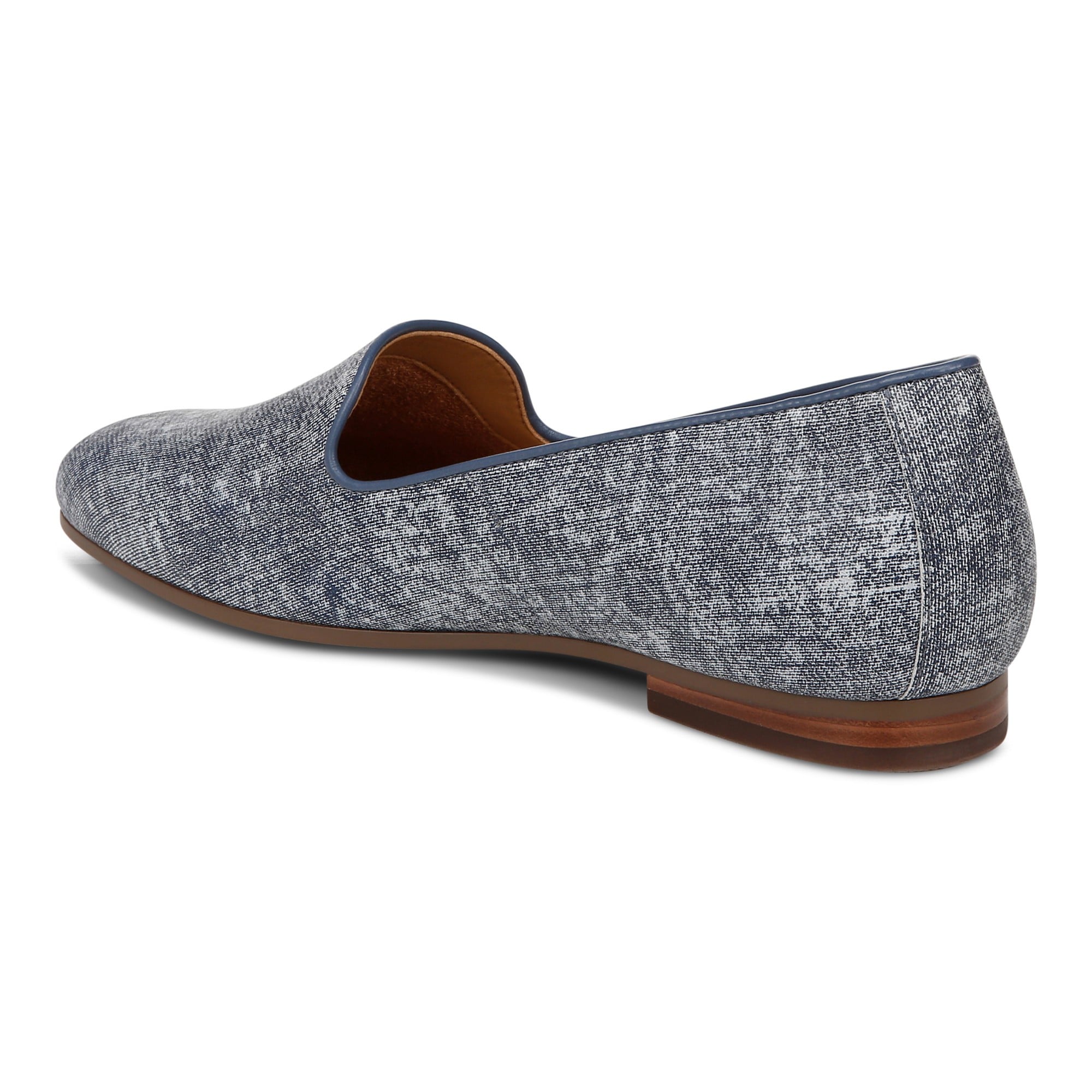 Vionic Willa II Women's Comfort Slip-on Flat - Denim Blue - Back angle