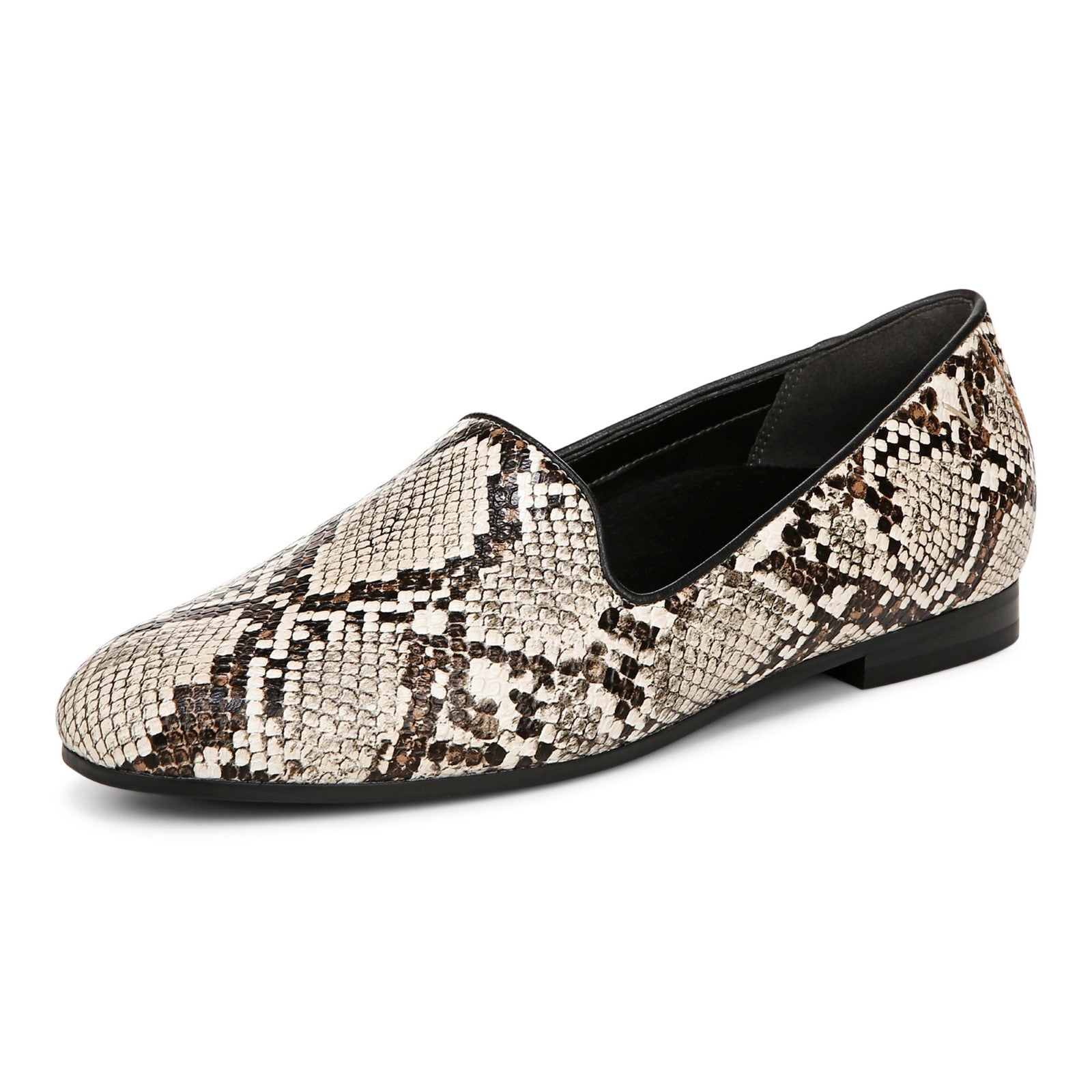 Vionic Willa II Women's Comfort Slip-on Flat - Ivory Multi - Left angle