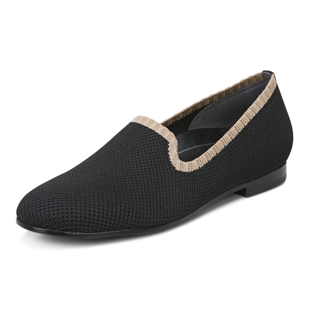 Vionic Willa Knit Womens Slip On/Loafer/Moc Casual - Black Knit - Left angle