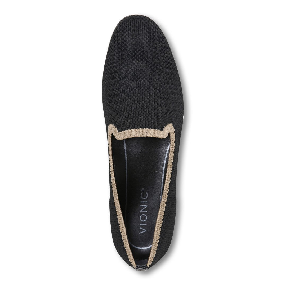 Vionic Willa Knit Womens Slip On/Loafer/Moc Casual - Black Knit - Top