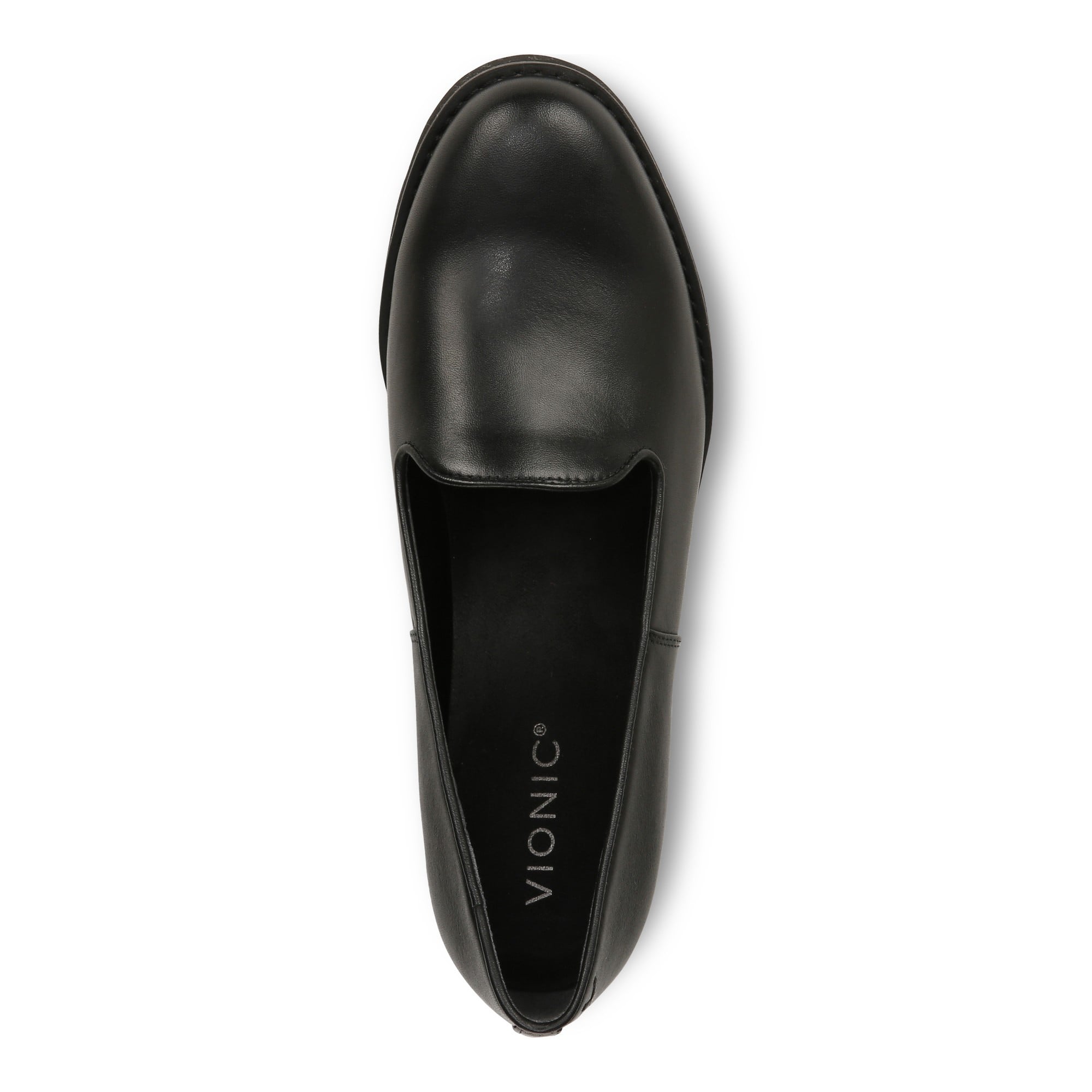 Vionic Willa Wedge Womens Slip On/Loafer/Moc Wedge - Black Leather - Top