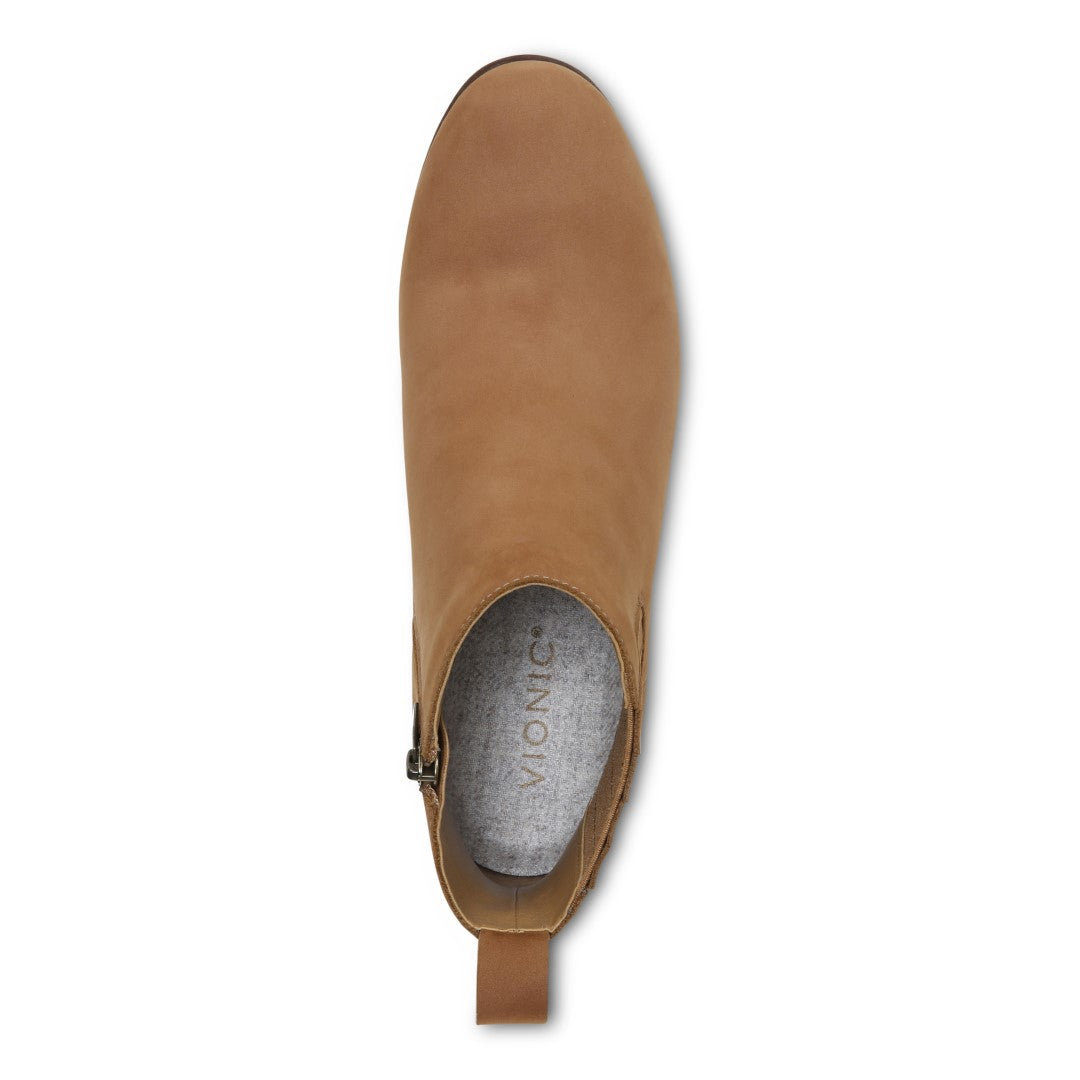 Vionic Wilma Womens Ankle/Bootie Shrtboot - Toffee Wp Nubuck - Top