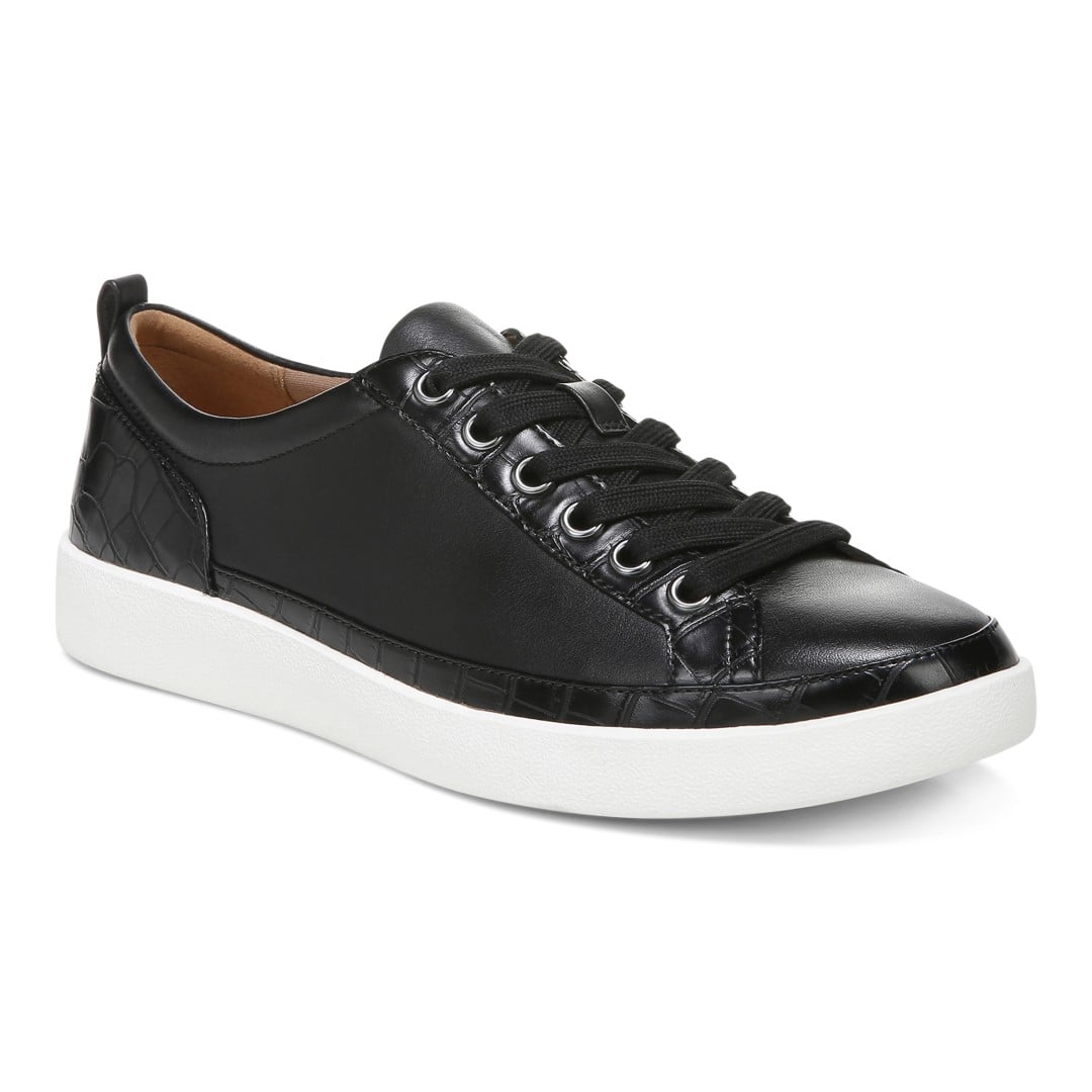 Vionic Winny Women's Casual Sneaker - Black Nappa - Angle main