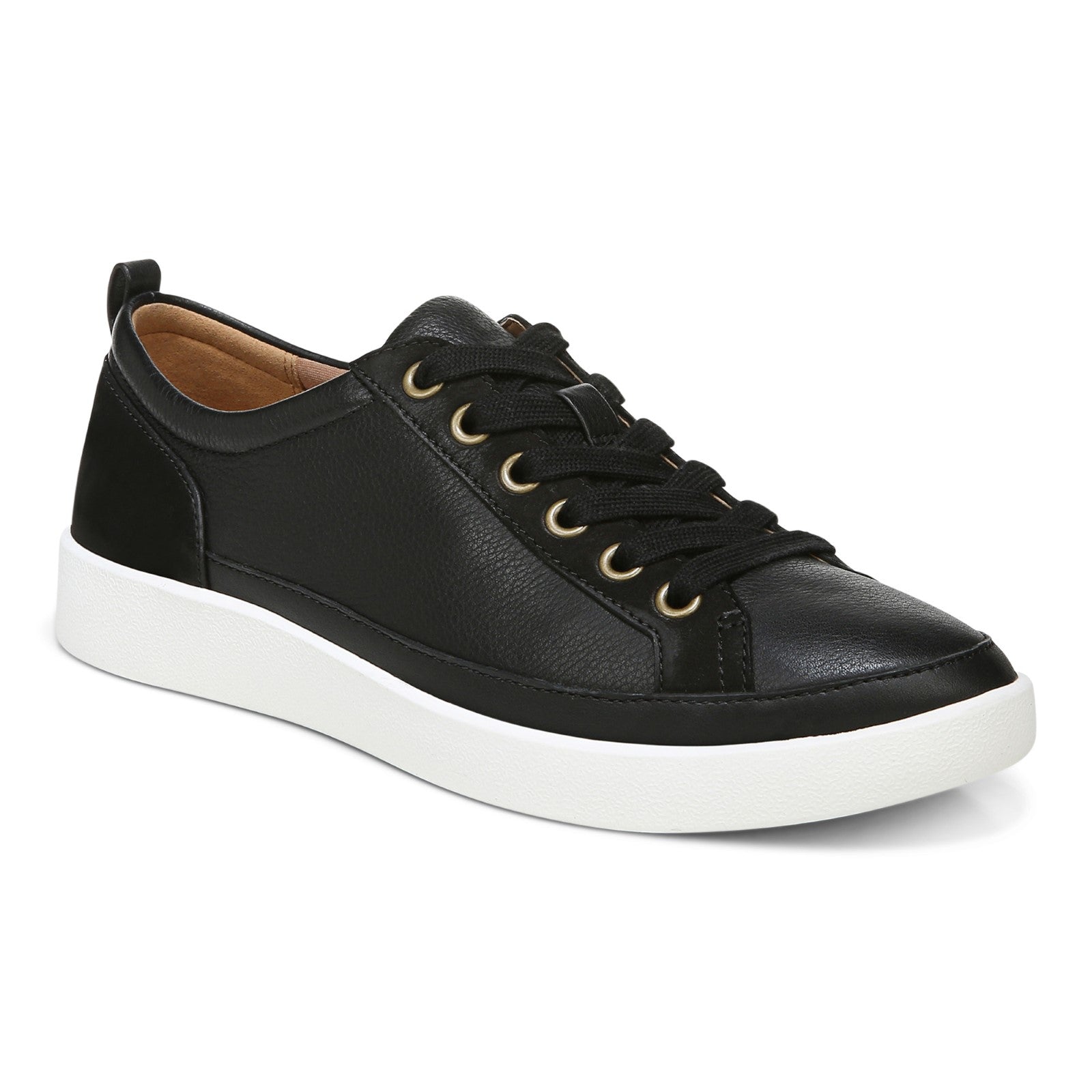 Vionic Winny Women's Casual Sneaker in Black Leather Nubuck