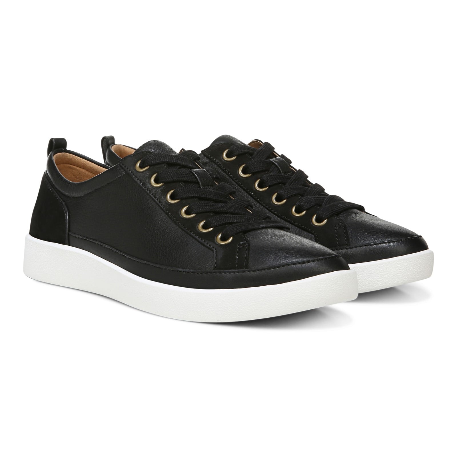 Vionic Winny Women's Casual Sneaker - Black Leather Nubuck - Pair
