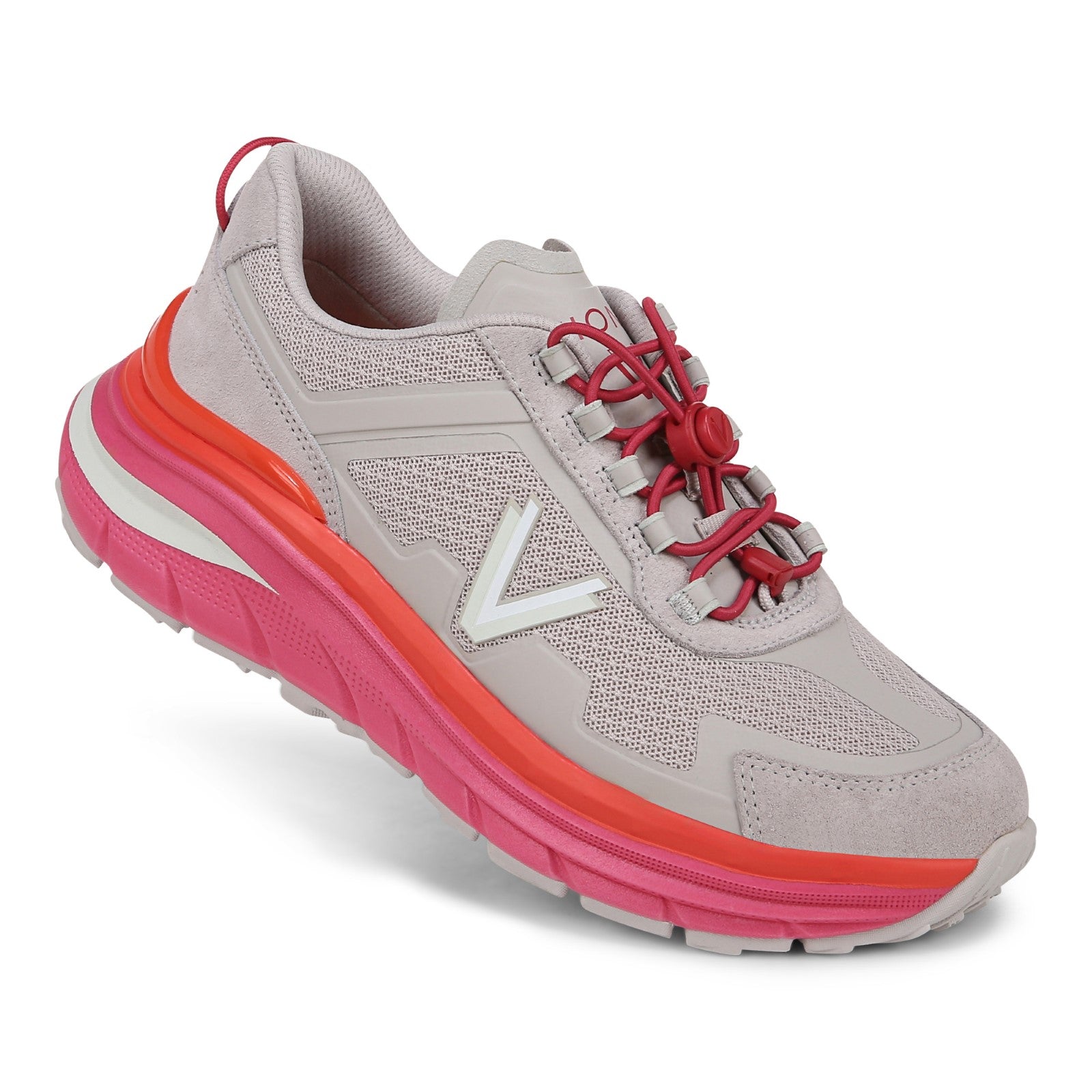 Vionic Walk Max Sie womens Oxford/Lace Up Sneaker - Soft Oyster/Viva Mag - WMAX SIERRA-J0781M1020-SOFT OYSTER VIVA MAGENTA-13fl-med