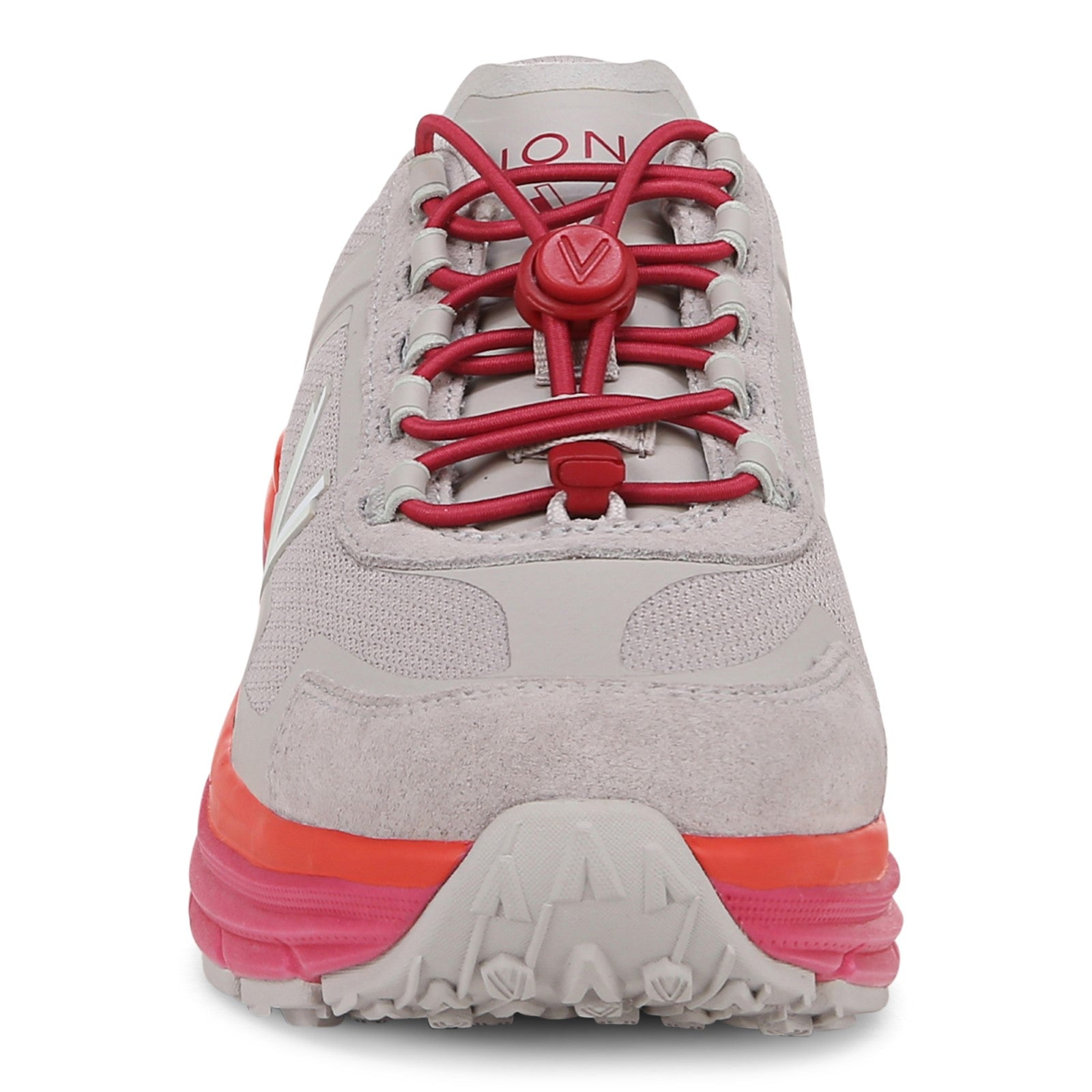 Vionic Walk Max Sie womens Oxford/Lace Up Sneaker - Soft Oyster/Viva Mag - Front