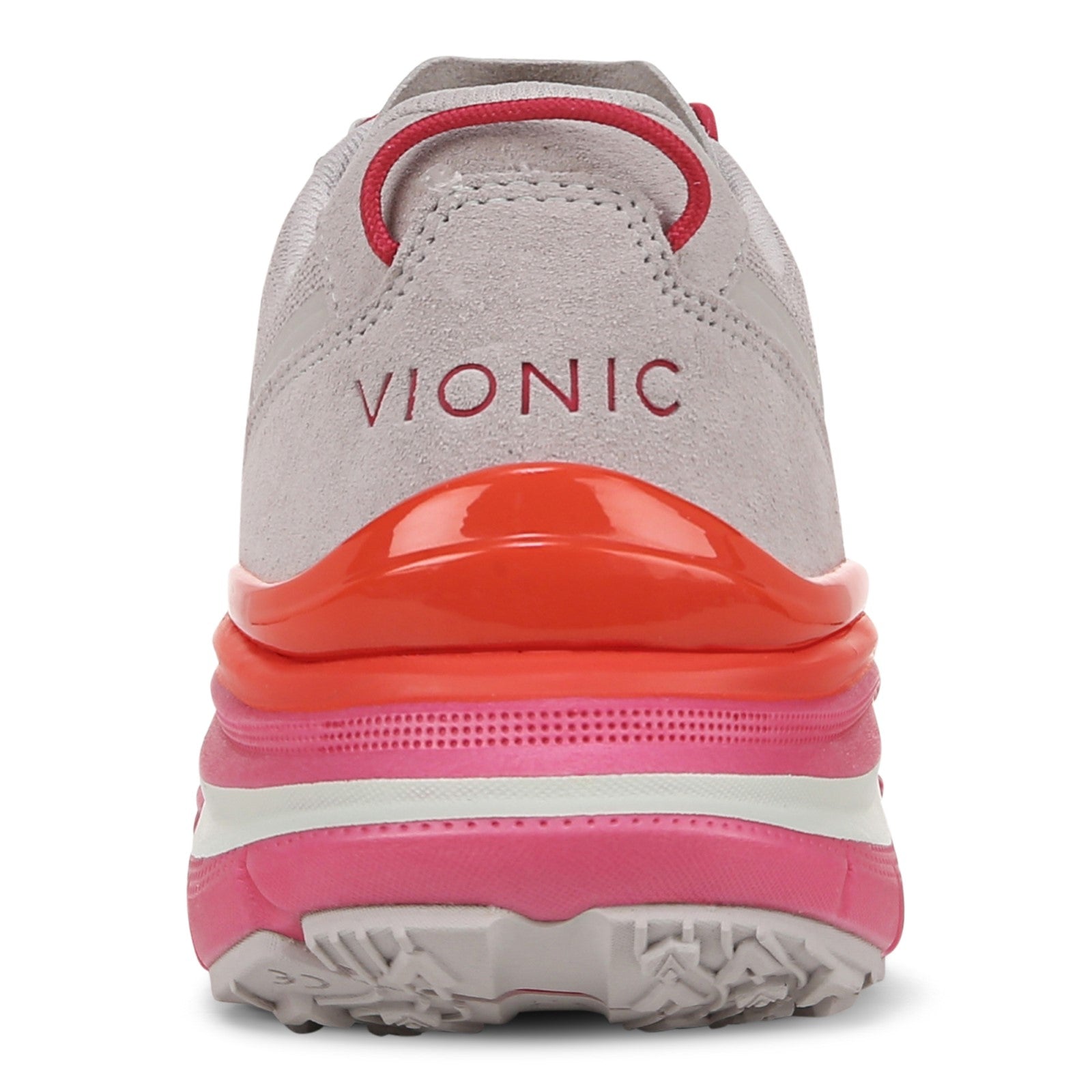 Vionic Walk Max Sie womens Oxford/Lace Up Sneaker - Soft Oyster/Viva Mag - Back