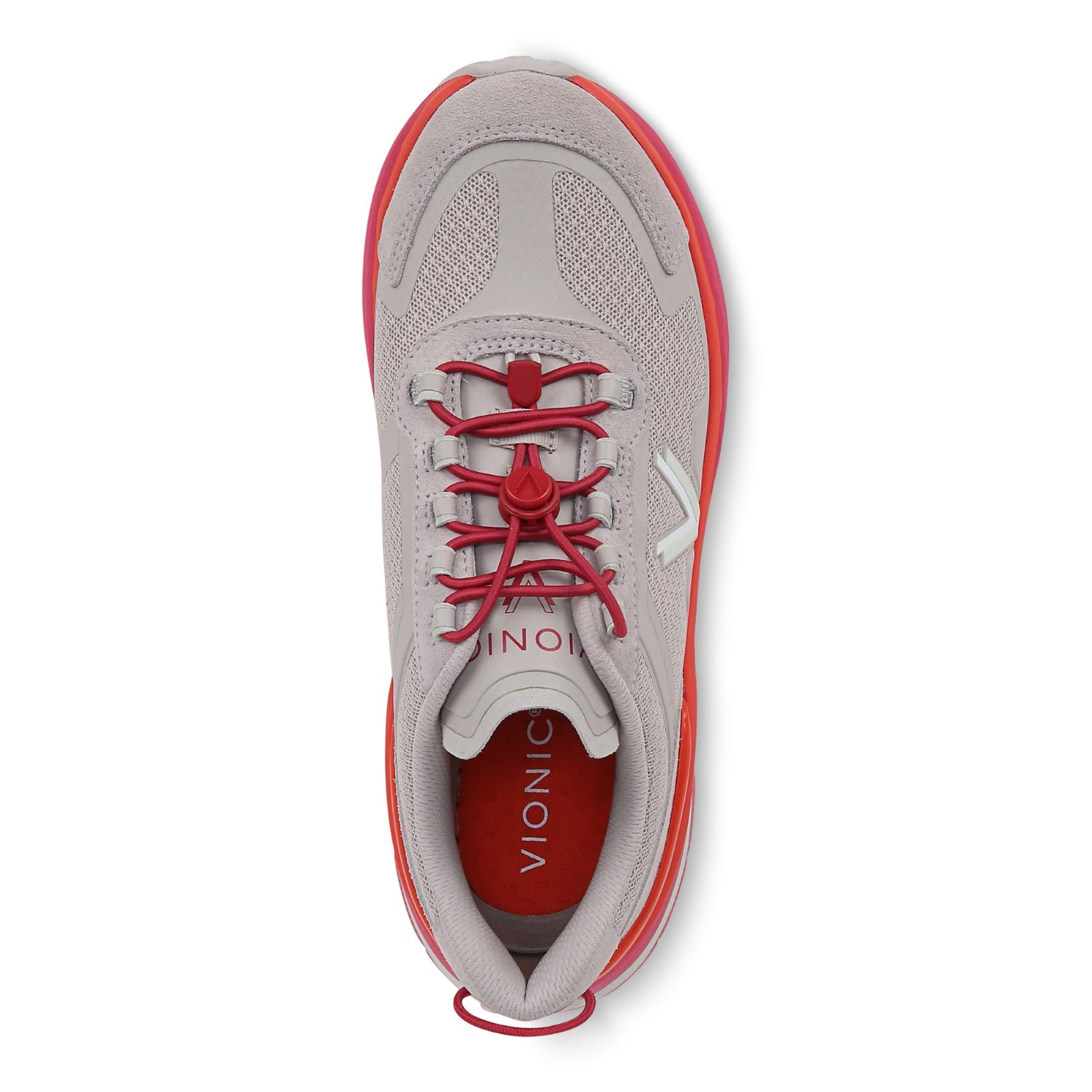 Vionic Walk Max Sie womens Oxford/Lace Up Sneaker - Soft Oyster/Viva Mag - Top