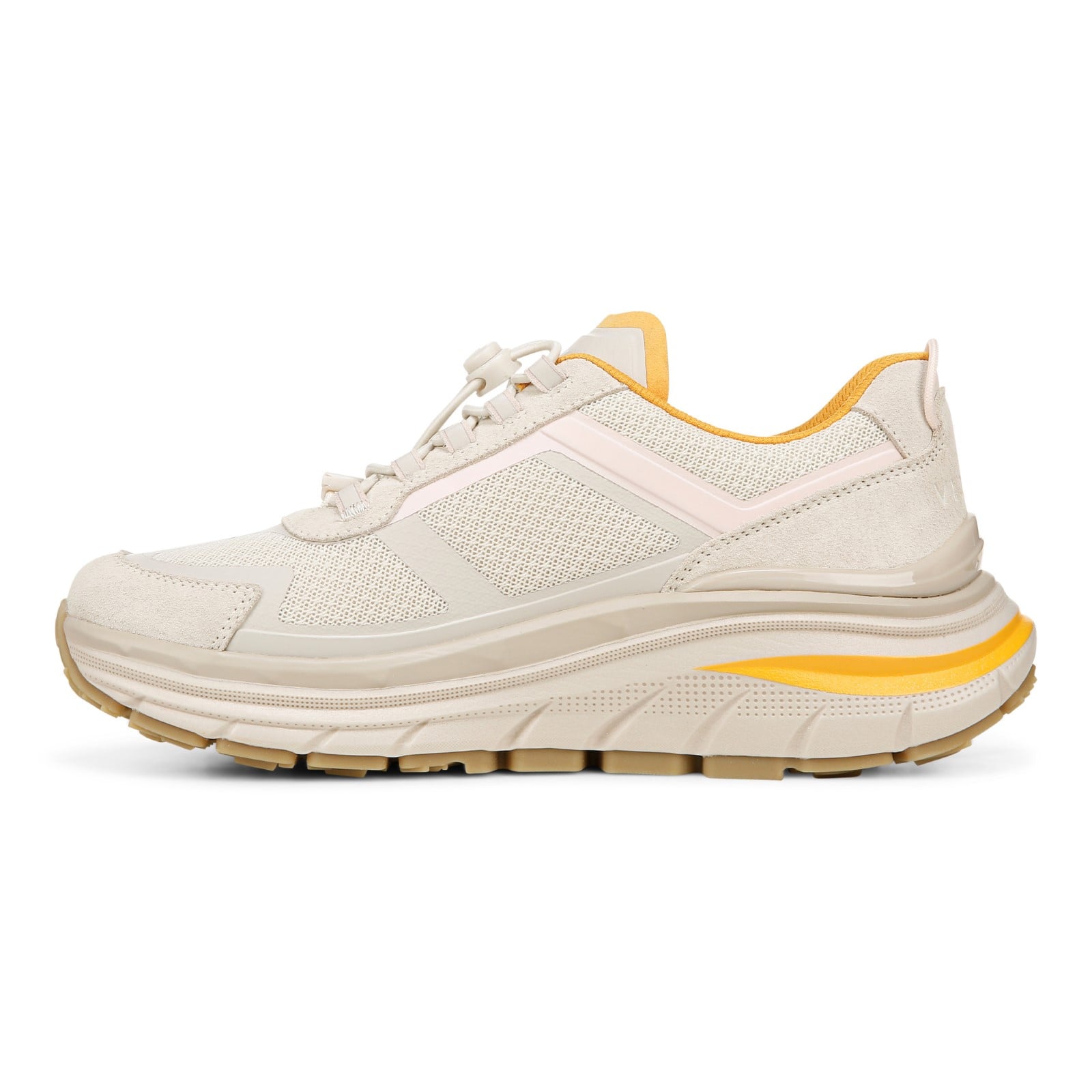 Vionic Walk Max Sie womens Oxford/Lace Up Sneaker - Cream - Left Side