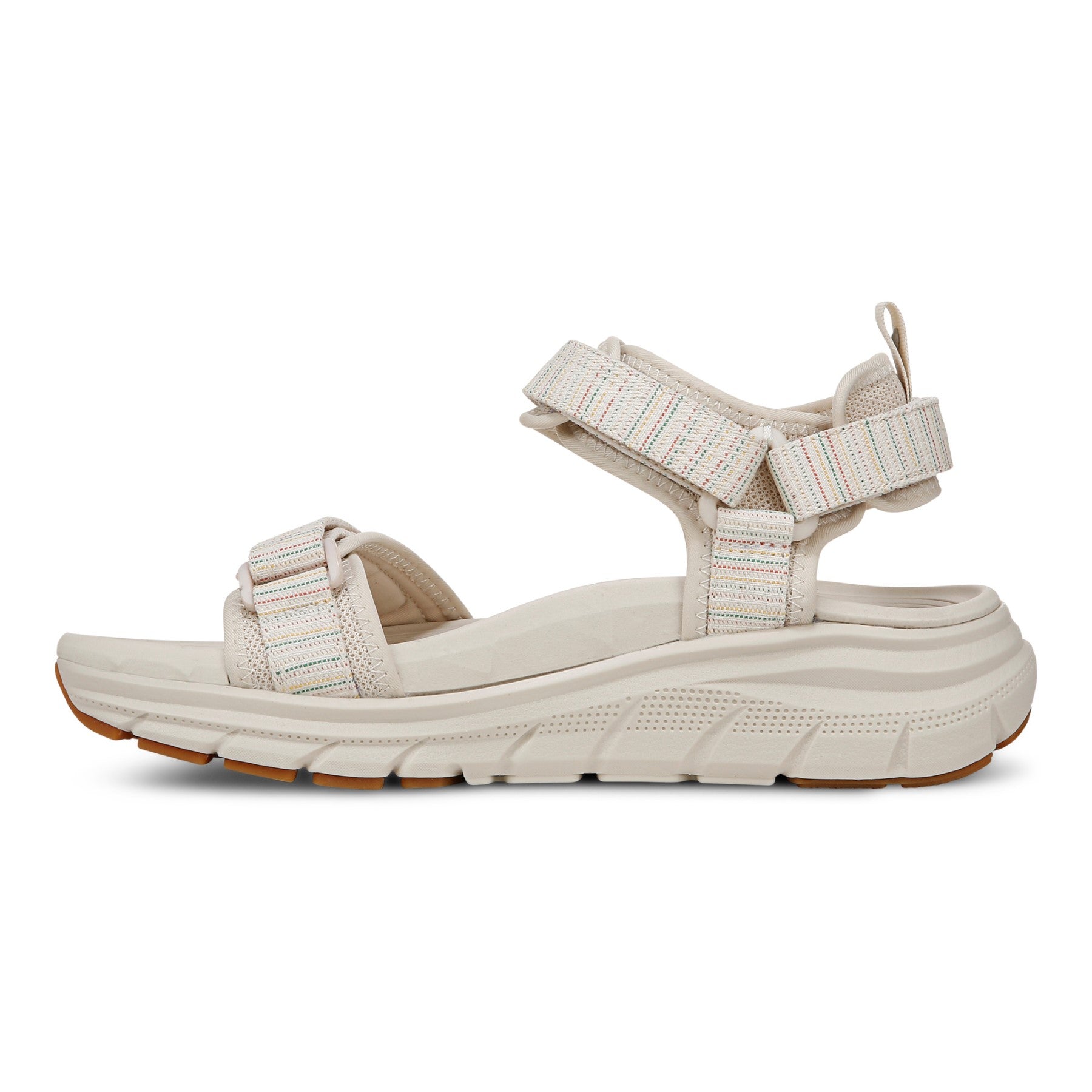 Vionic Walk Max Wanderer womens Quarter/Ankle/T-Strap Sandal - Cream - Left Side