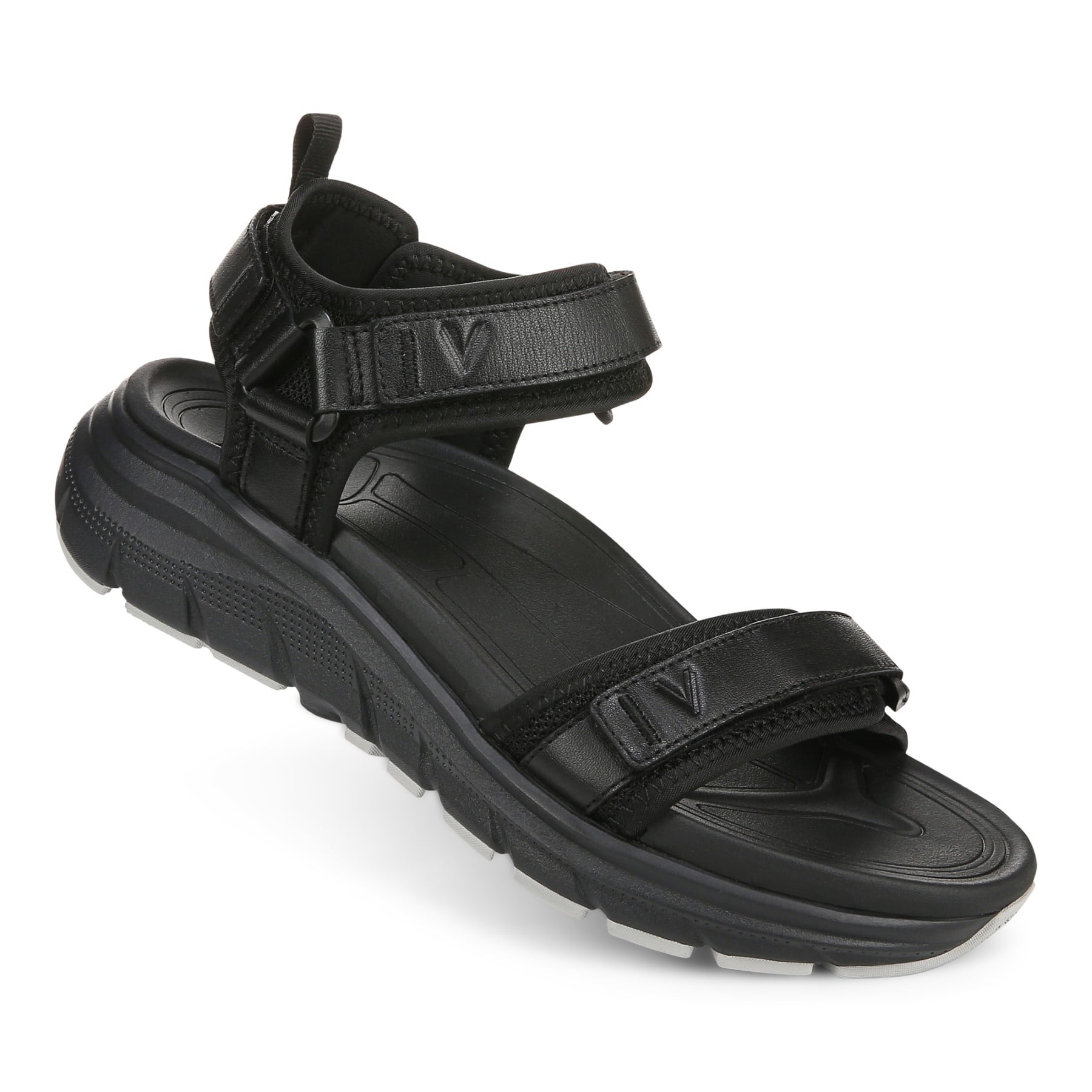 Vionic Walk Max Wanderer womens Quarter/Ankle/T-Strap Sandal - Black - WMX WANDERER-J3204L1001-BLACK-13fl-med