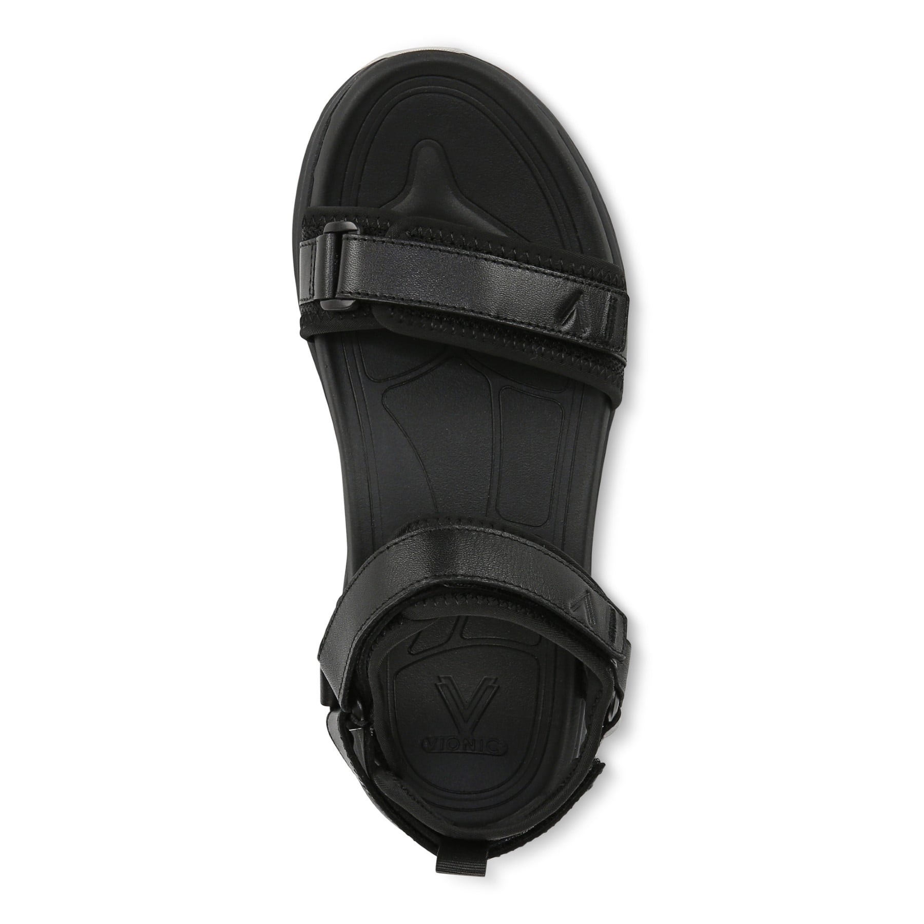 Vionic Walk Max Wanderer womens Quarter/Ankle/T-Strap Sandal - Black - Top