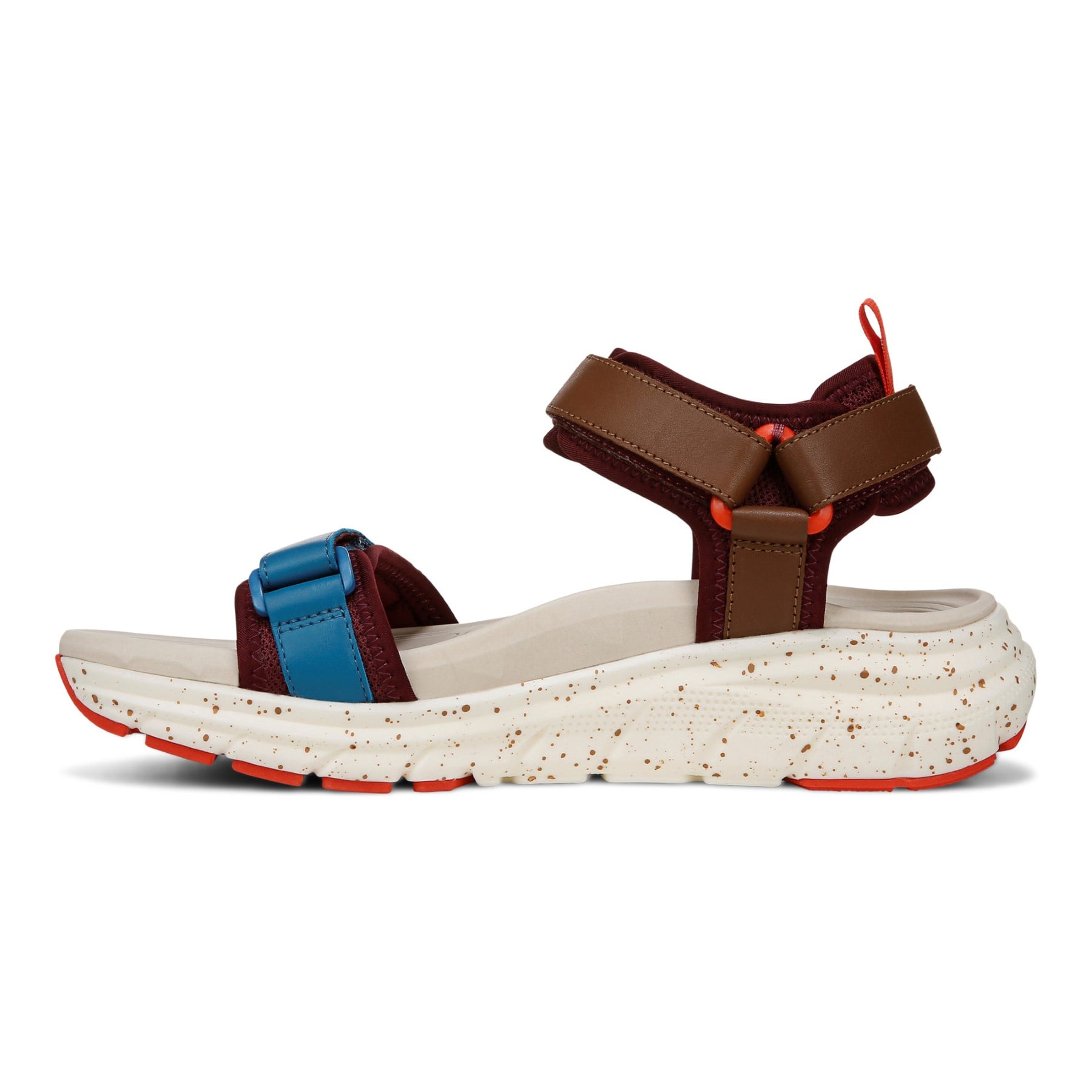 Vionic Walk Max Wanderer womens Quarter/Ankle/T-Strap Sandal - Ivory Multi - Left Side