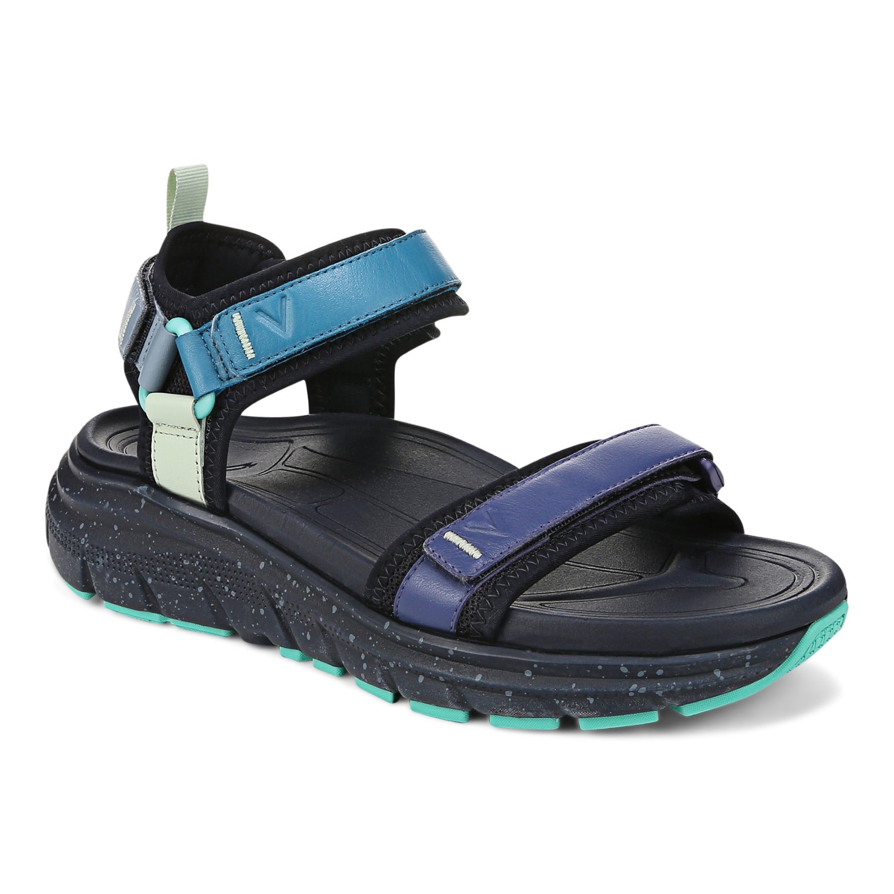 Vionic Walk Max Wanderer womens Quarter/Ankle/T-Strap Sandal - Navy Blazer Multi - Angle main