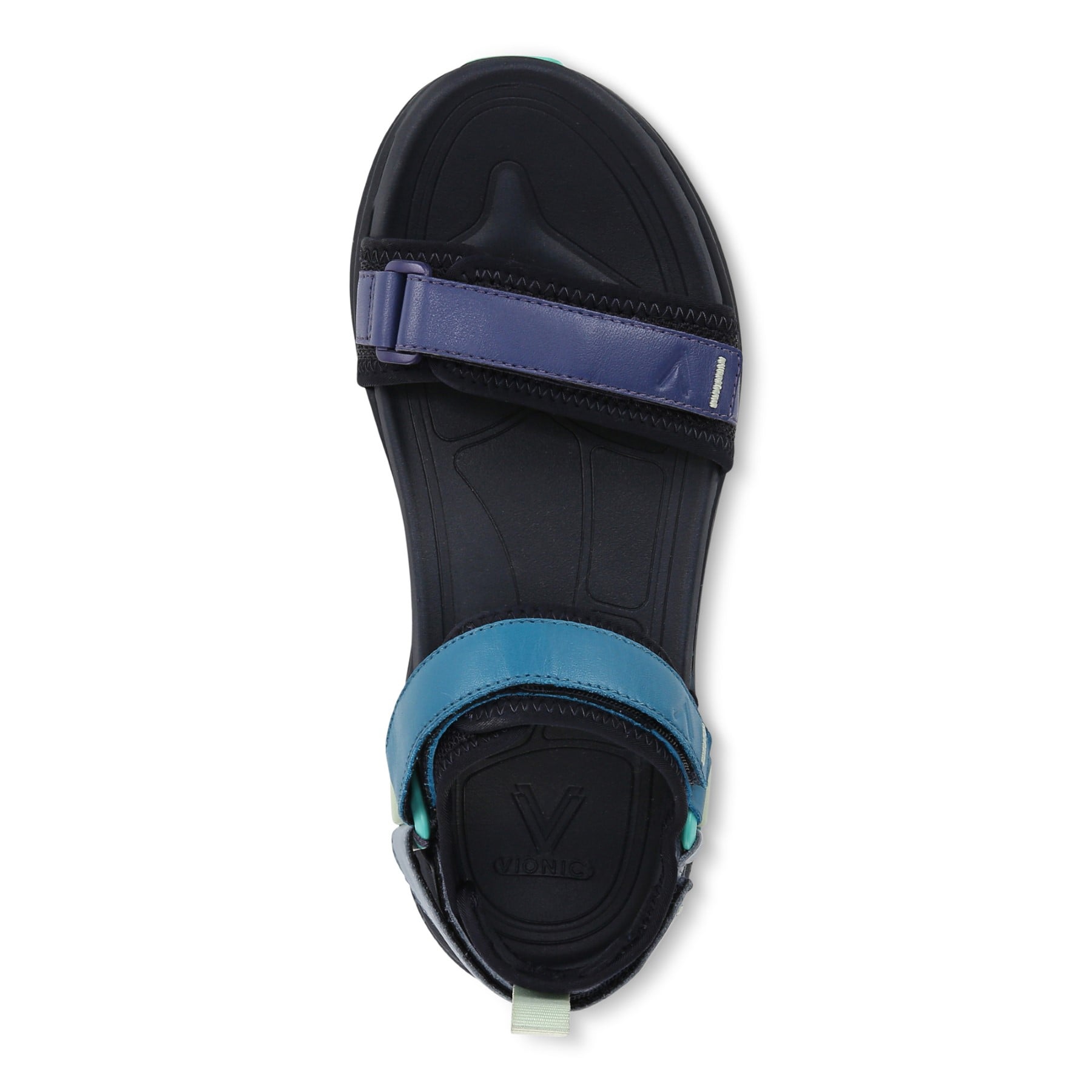 Vionic Walk Max Wanderer womens Quarter/Ankle/T-Strap Sandal - Navy Blazer Multi - Top