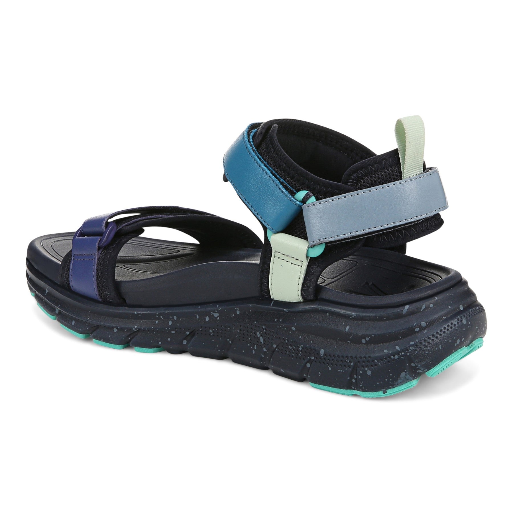 Vionic Walk Max Wanderer womens Quarter/Ankle/T-Strap Sandal - Navy Blazer Multi - Back angle