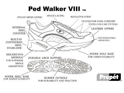 Propet PedWalker 8 - PedRx - womens - Whiteblue
