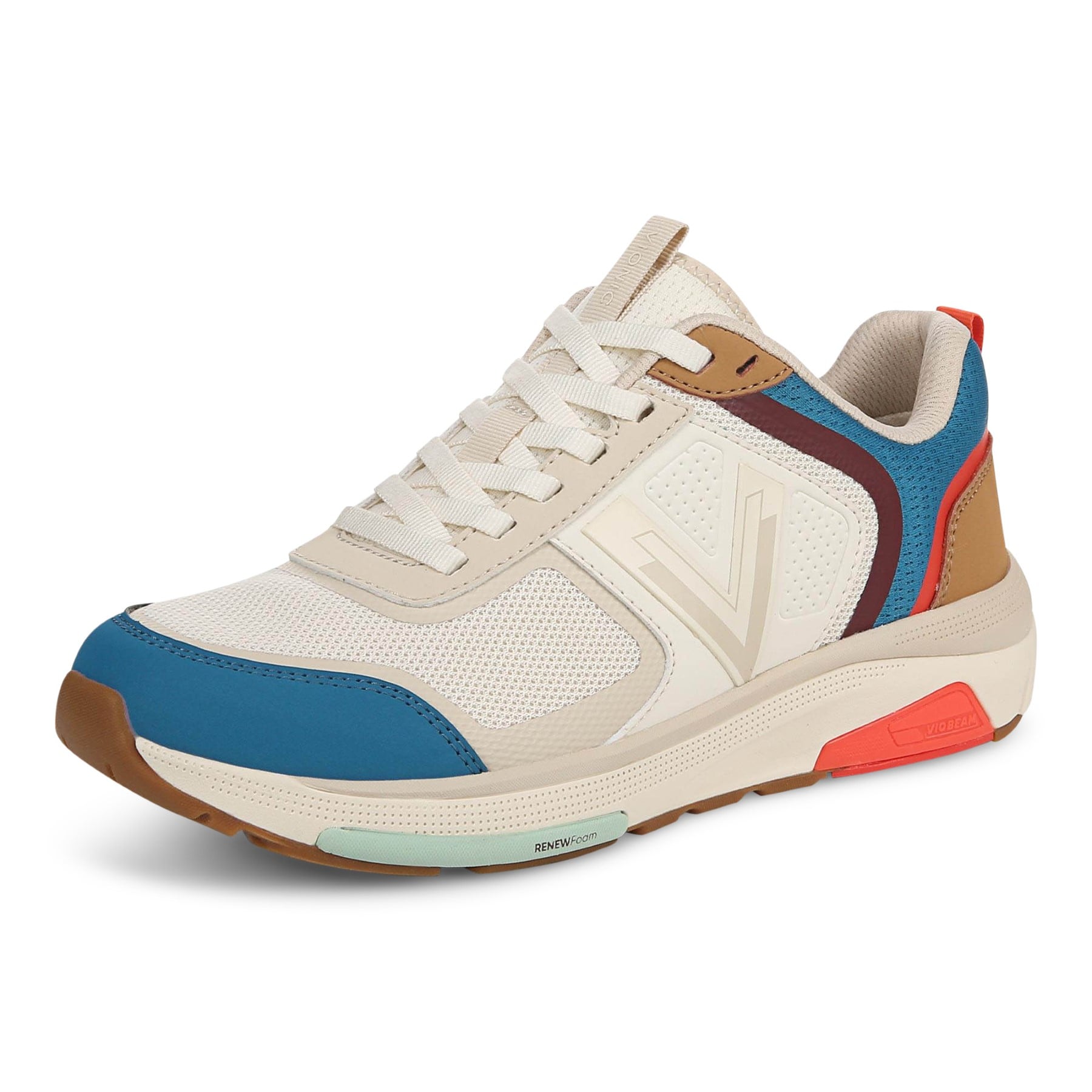 Vionic Walk Strider Women's Performance Walking Shoes - Ivory Multi - Left angle