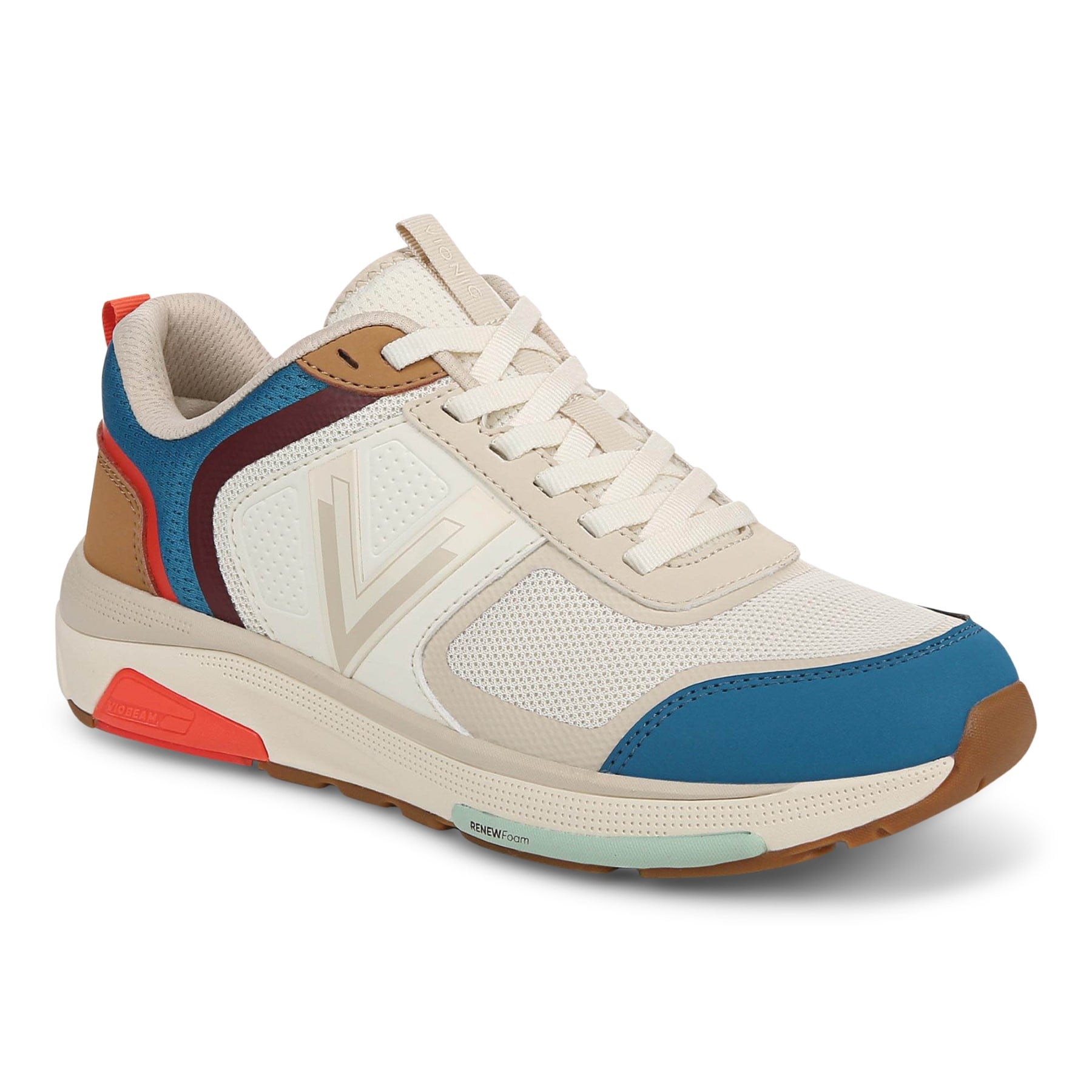 Vionic Walk Strider Women's Performance Walking Shoes - Ivory Multi - Angle main