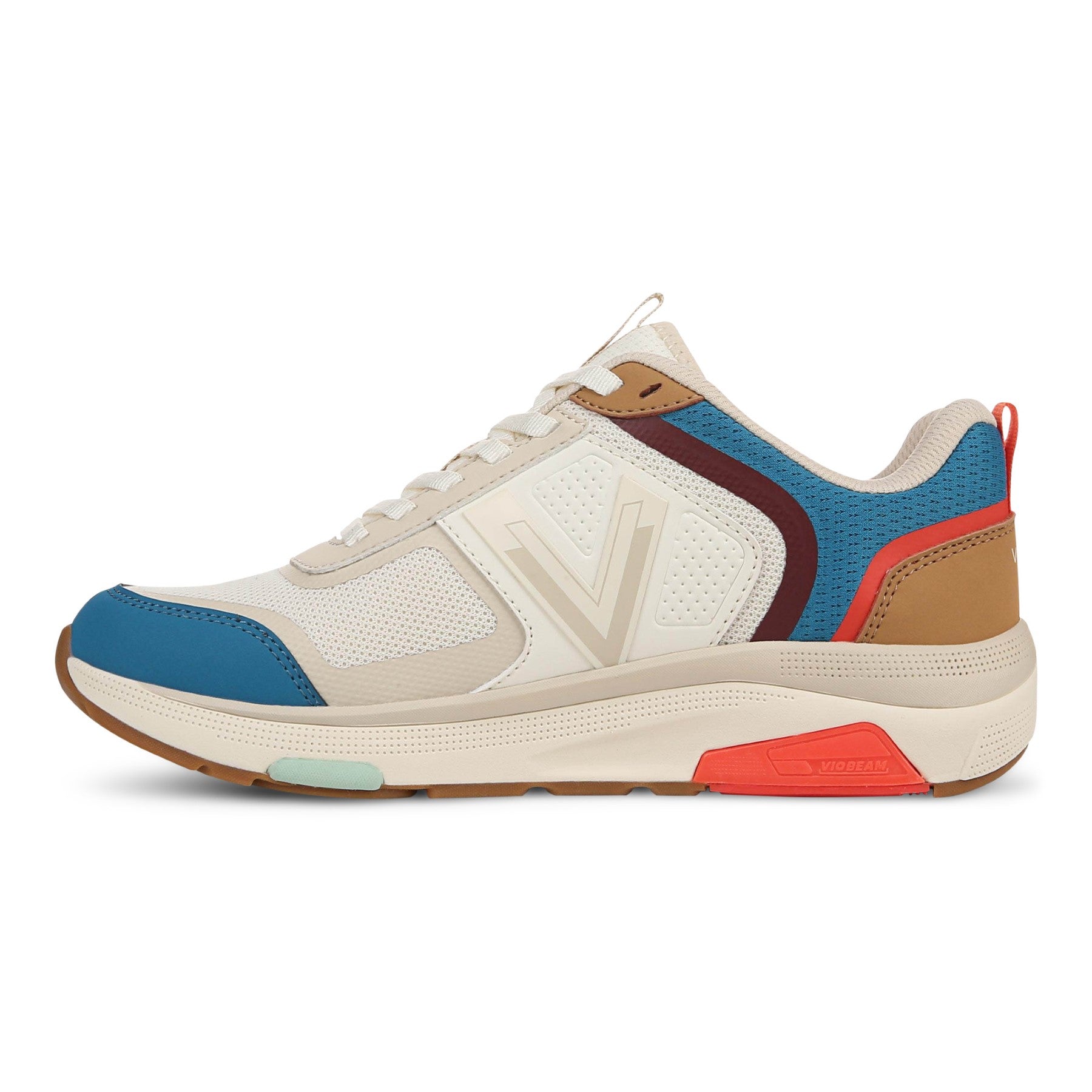 Vionic Walk Strider Women's Performance Walking Shoes - Ivory Multi - Left Side