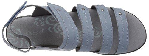 Propet Aurora - Women's Leather Adjustable Sandals - Denim