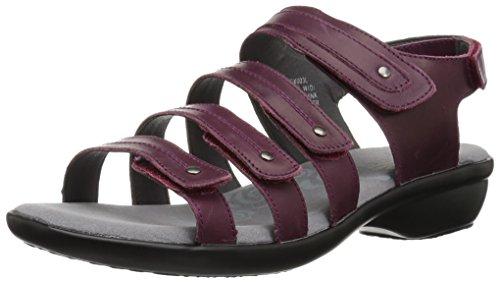 Propet Aurora - Women's Leather Adjustable Sandals - Plum