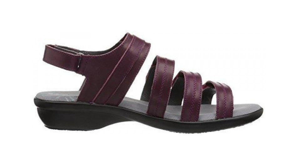 Propet Aurora - Women's Leather Adjustable Sandals - Plum