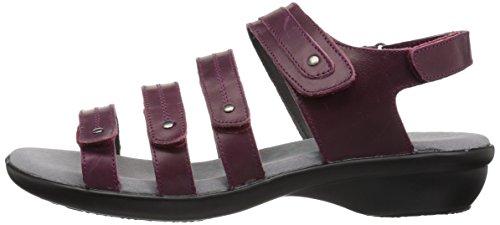 Propet Aurora - Women's Leather Adjustable Sandals - Plum