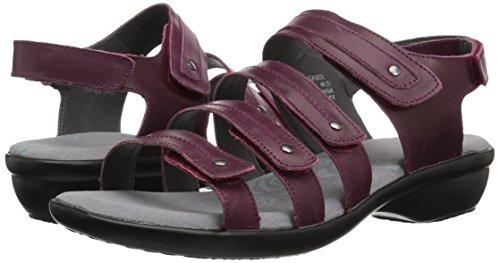Propet Aurora - Women's Leather Adjustable Sandals - Plum