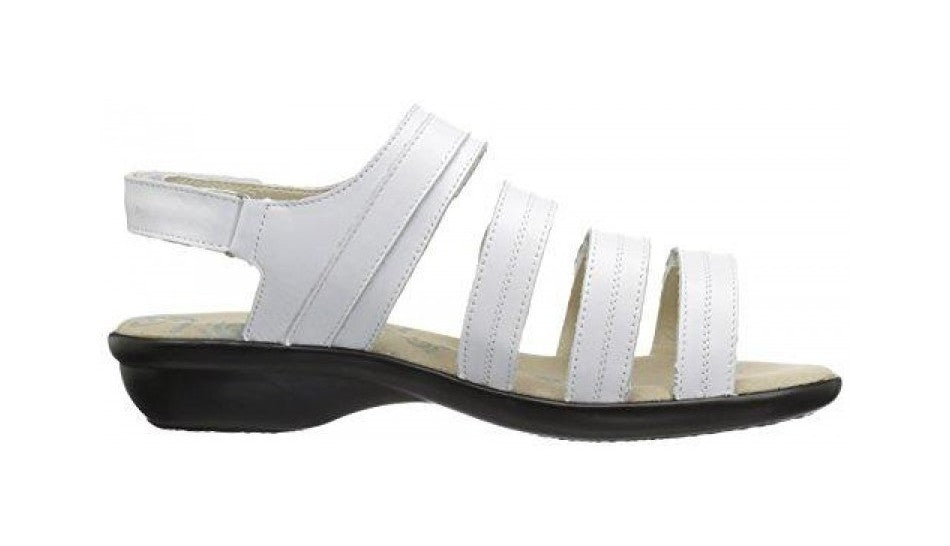 Propet Aurora - Women's Leather Adjustable Sandals - White
