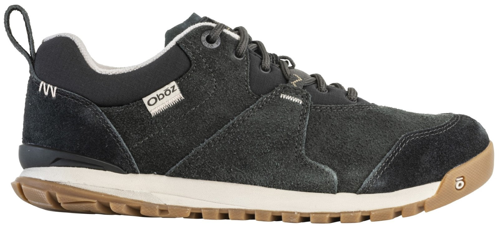 Oboz Women's Emma Low Suede Sneaker. - Black Sea Outside