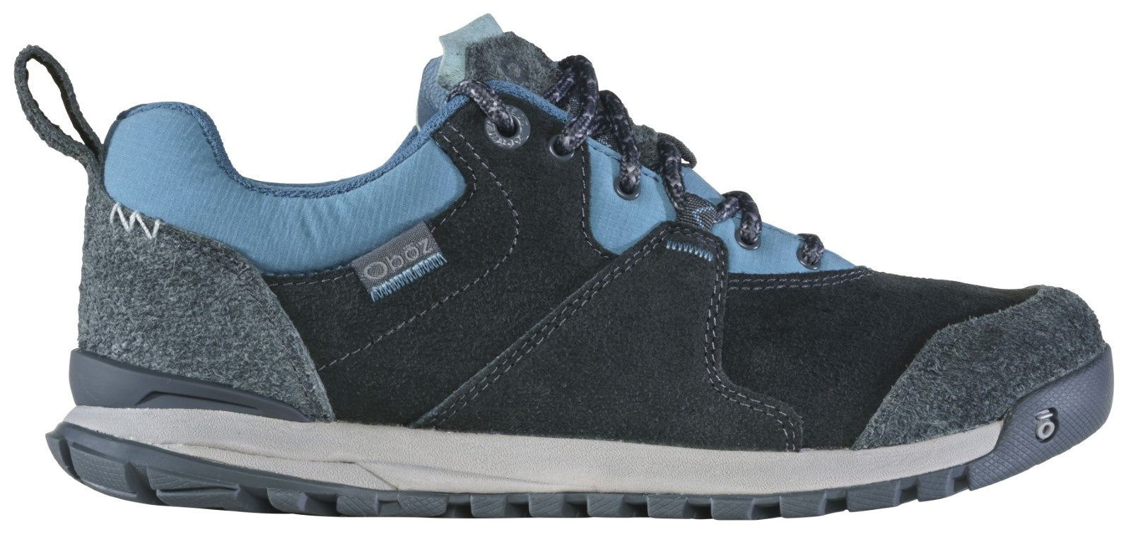 Oboz Women's Emma Low Suede Sneaker. - Dark Blue Outside
