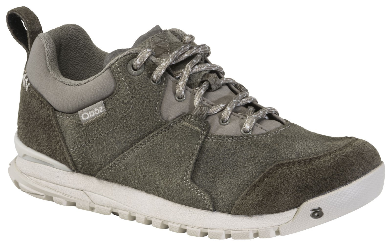 Oboz Women's Emma Low Suede Sneaker. - Eucalyptus Green Angle main